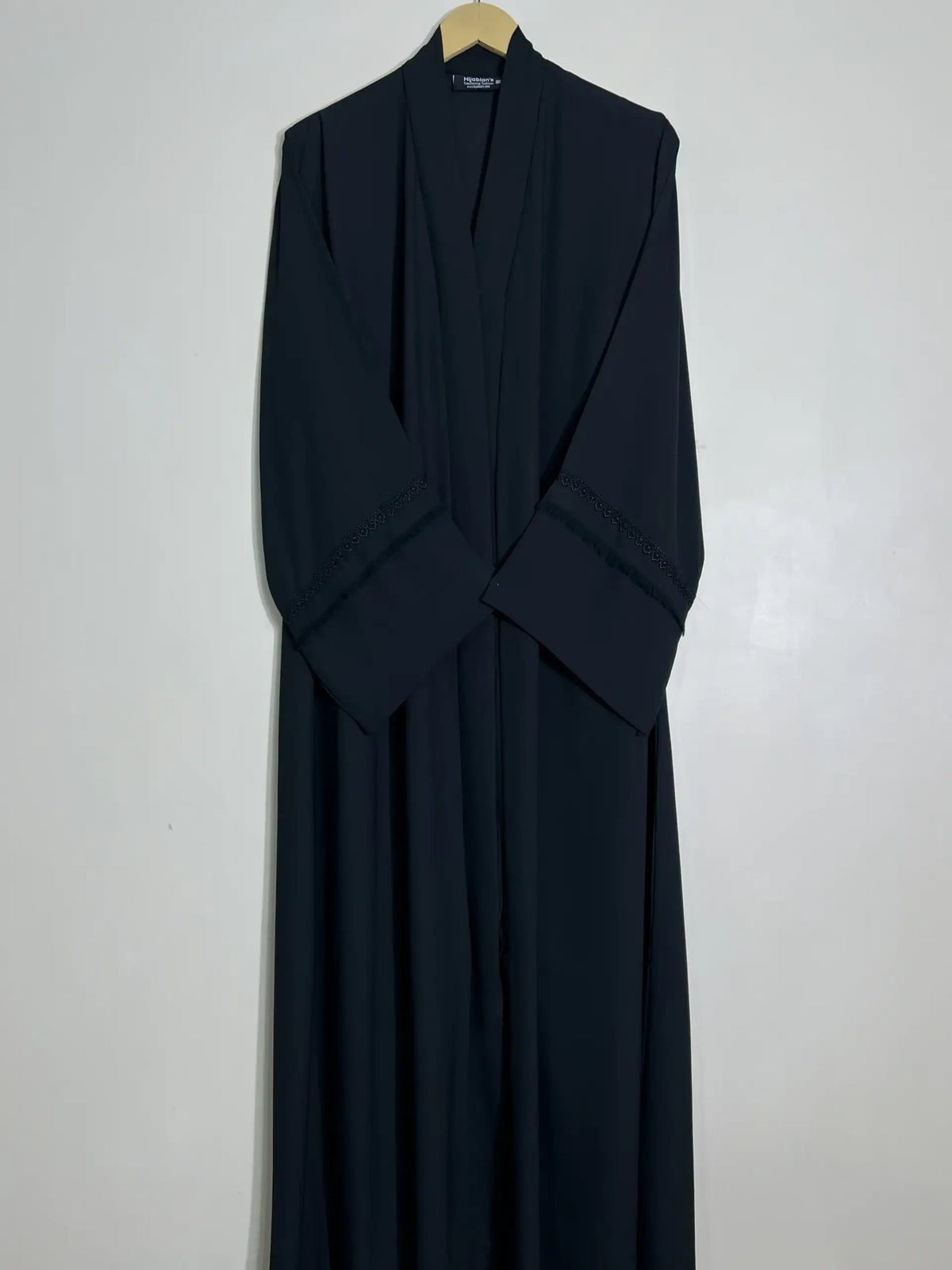 Black - Fray Border Luxe Abaya HJ1123 Main image