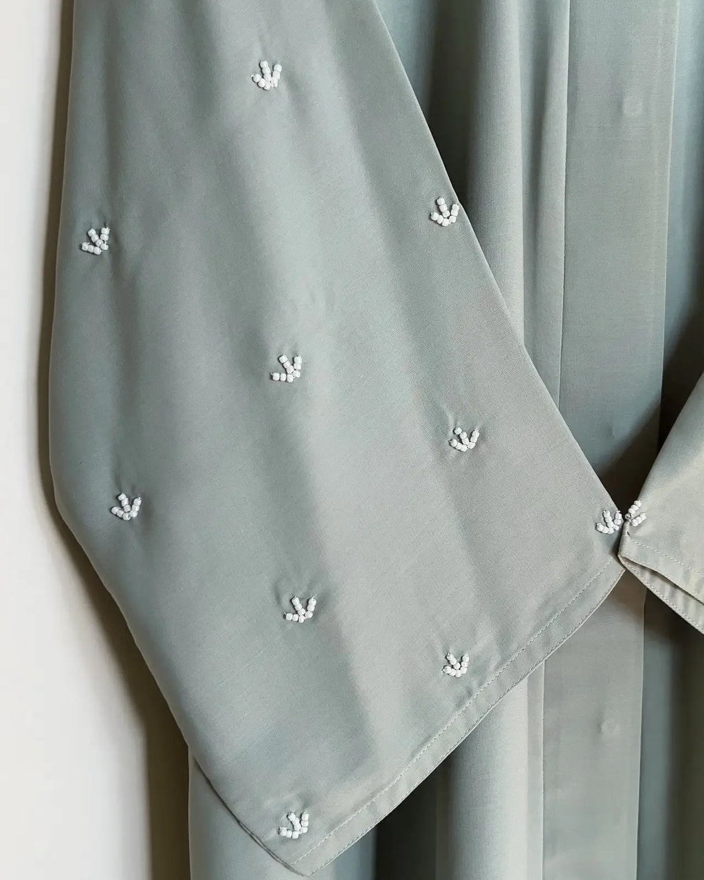 Pistachio - Miral Beads Work Abaya HJ1552
