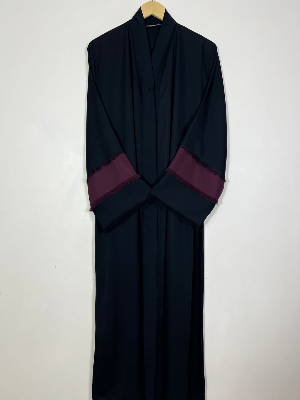 Fray of Serenity Abaya - Maroon Contrast HJ1542