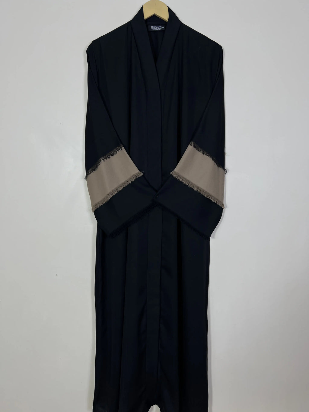 Fray of Serenity Abaya - Beige Contrast HJ1543