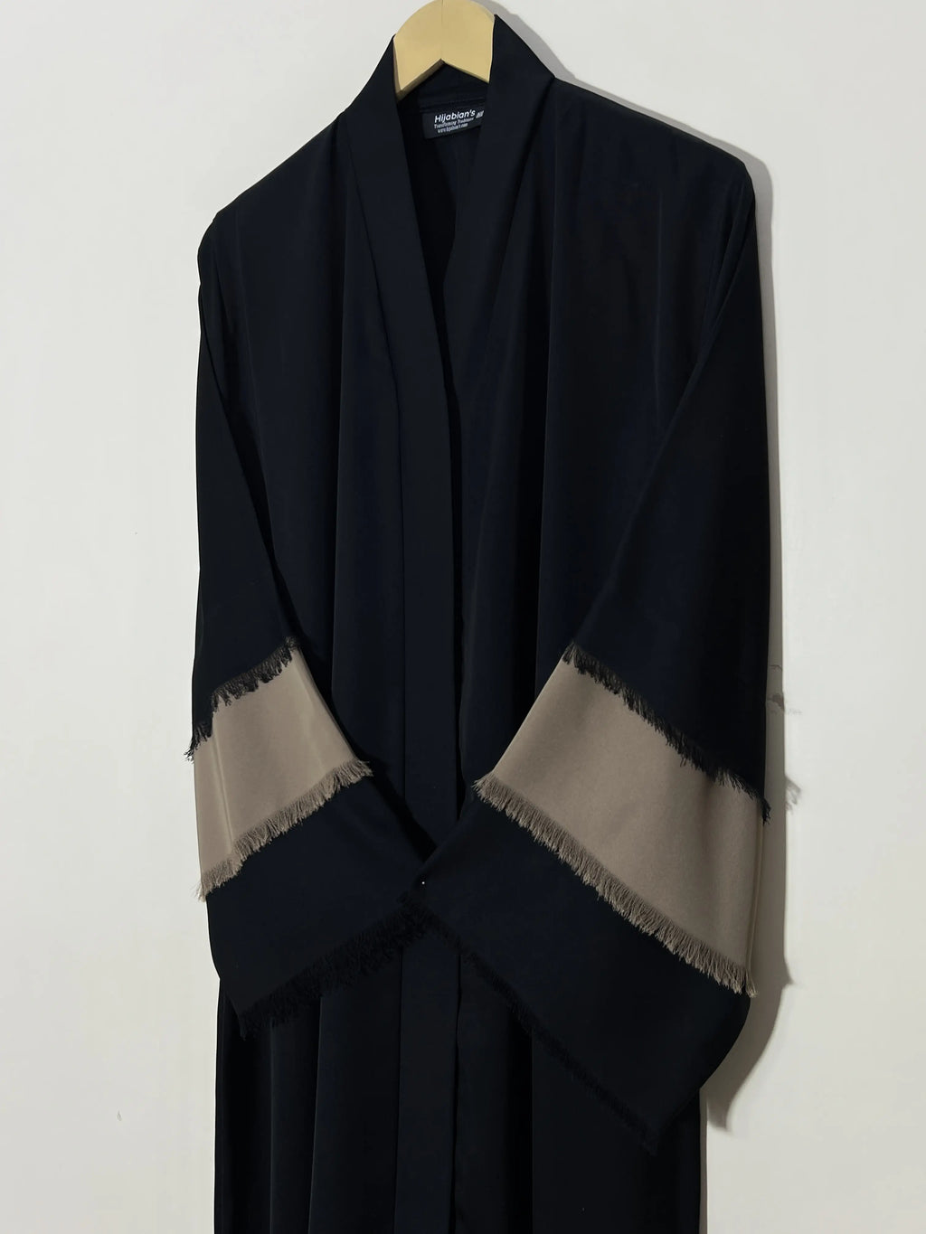 Fray of Serenity Abaya - Beige Contrast HJ1543