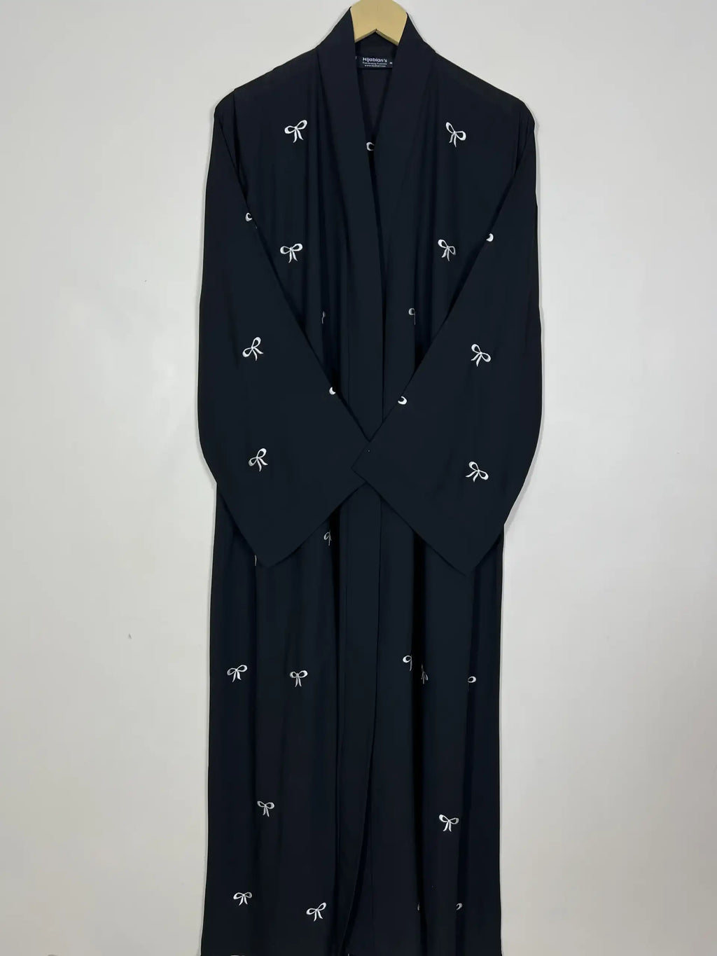 Black - Classic Bow Abaya HJ1130