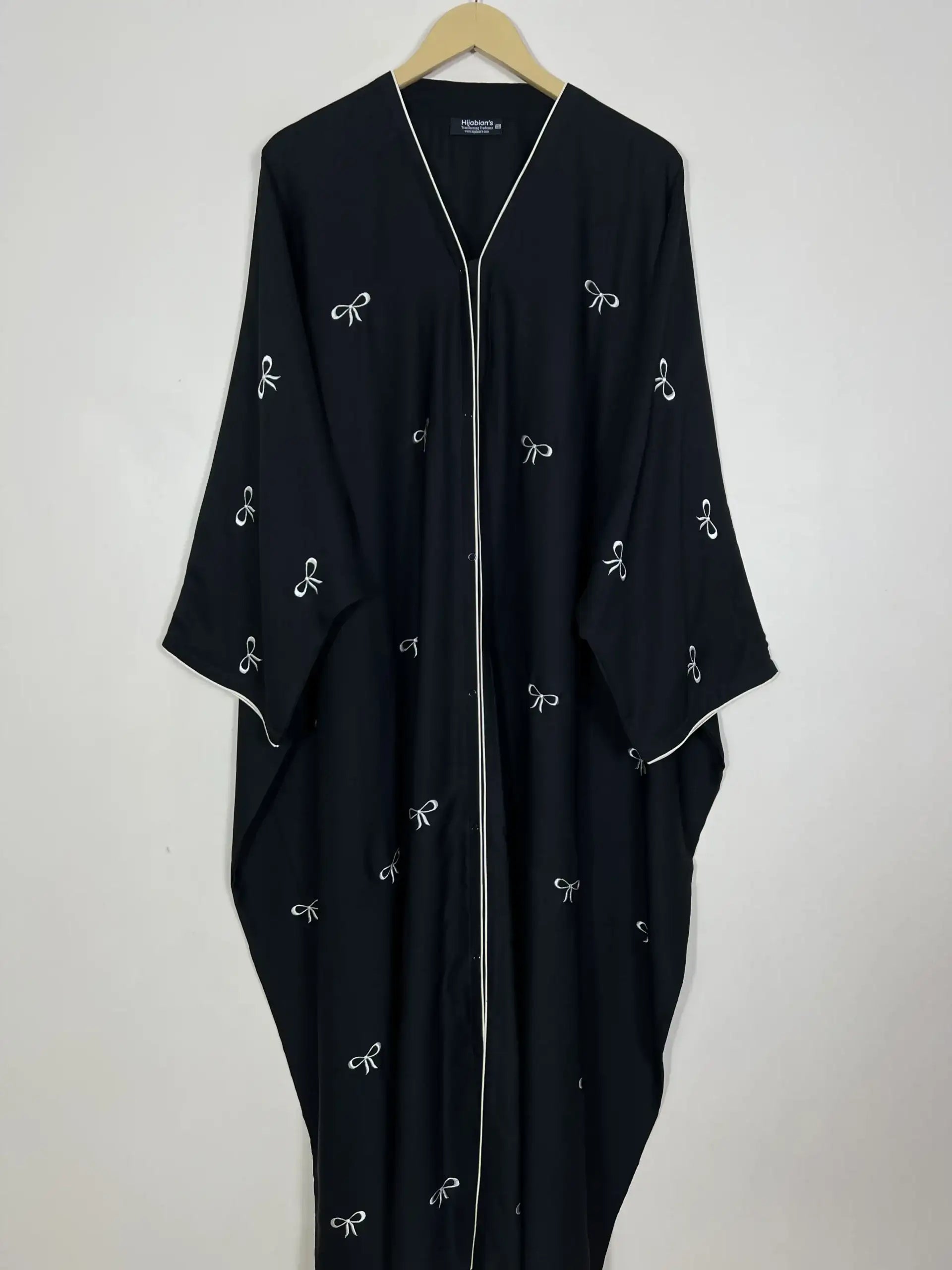 Off White - Butterfly Bow Abaya HJ1140