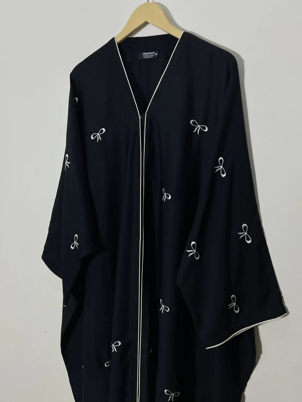 Off White - Butterfly Bow Abaya HJ1140