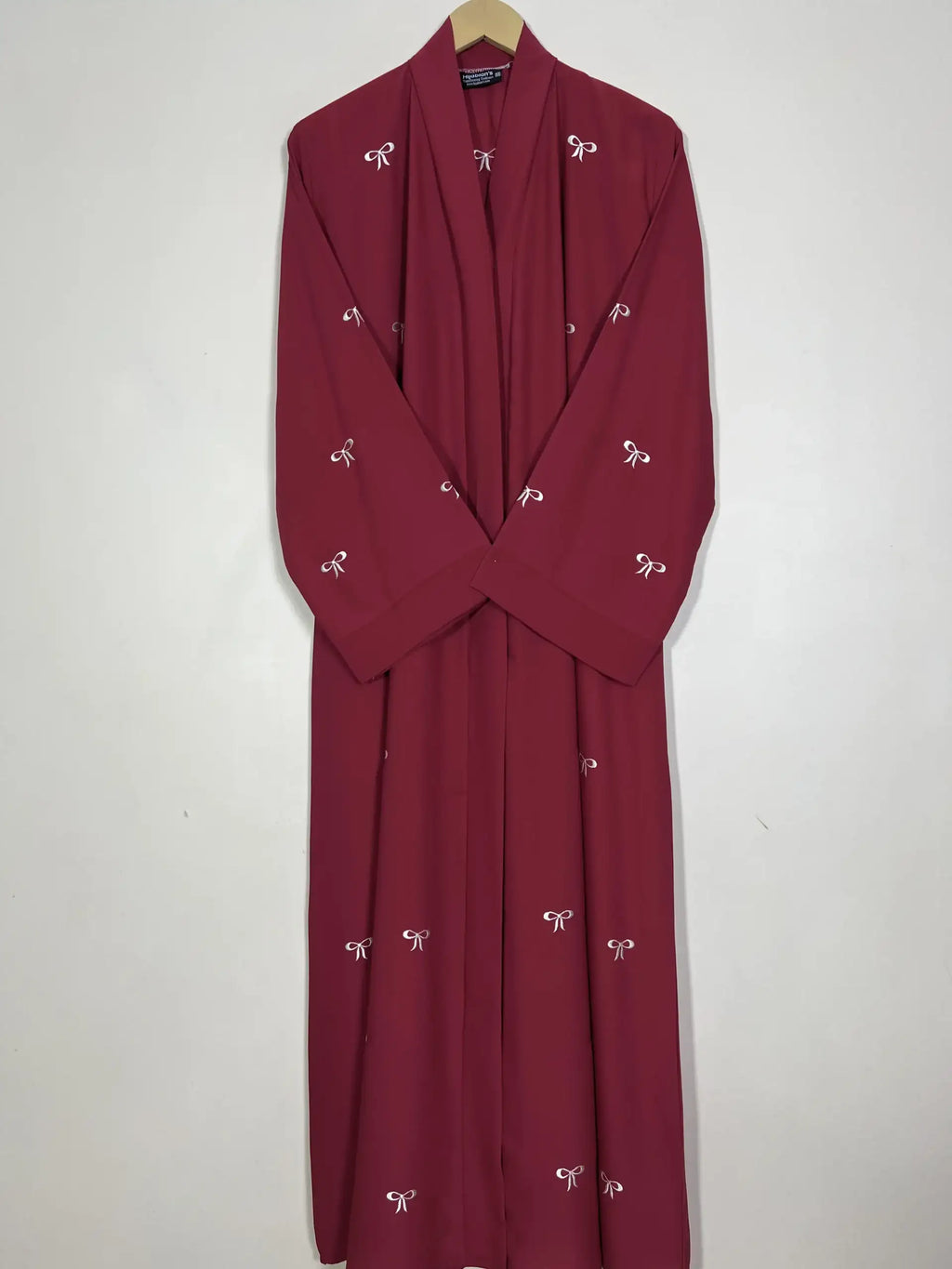 Ruby Red - Classic Bow Abaya HJ1155