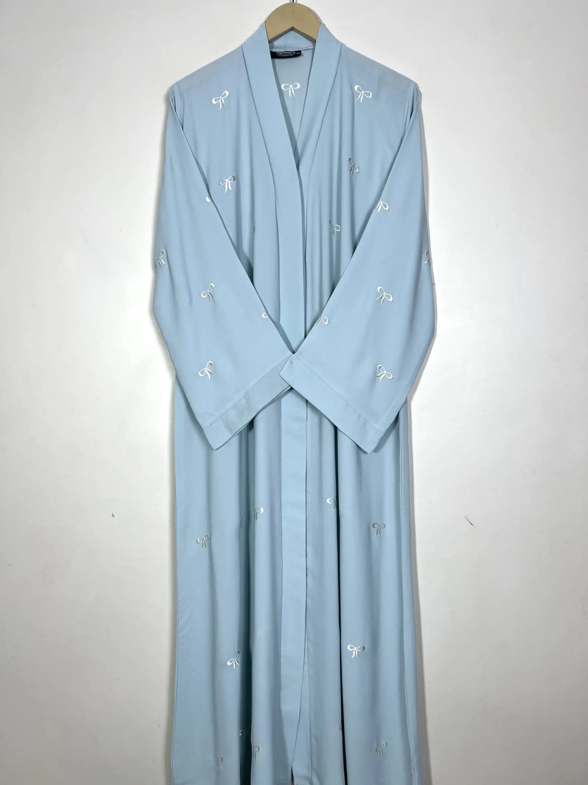 Ice Blue - Classic Bow Abaya HJ1294