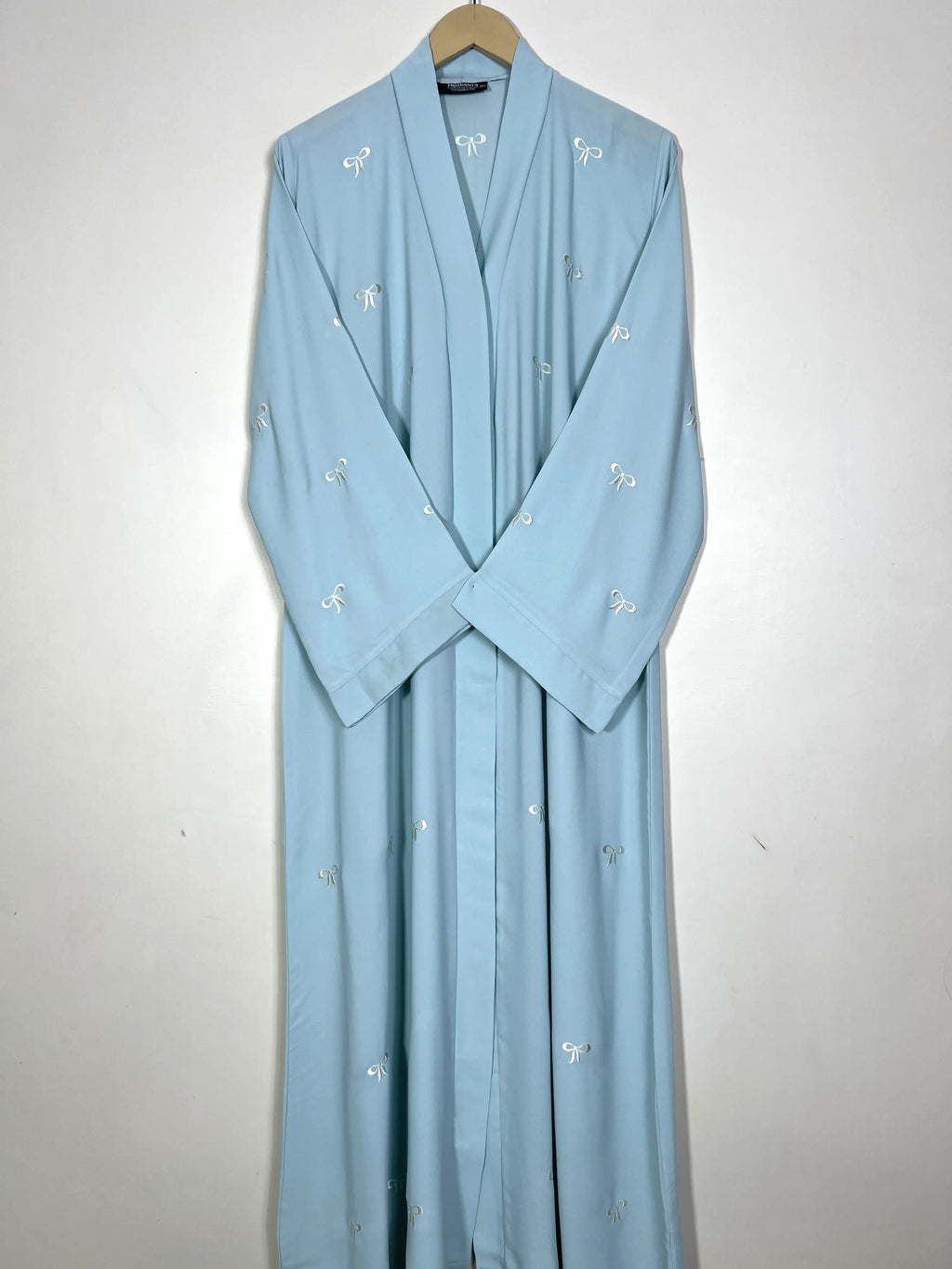 Ice Blue - Classic Bow Abaya HJ1713