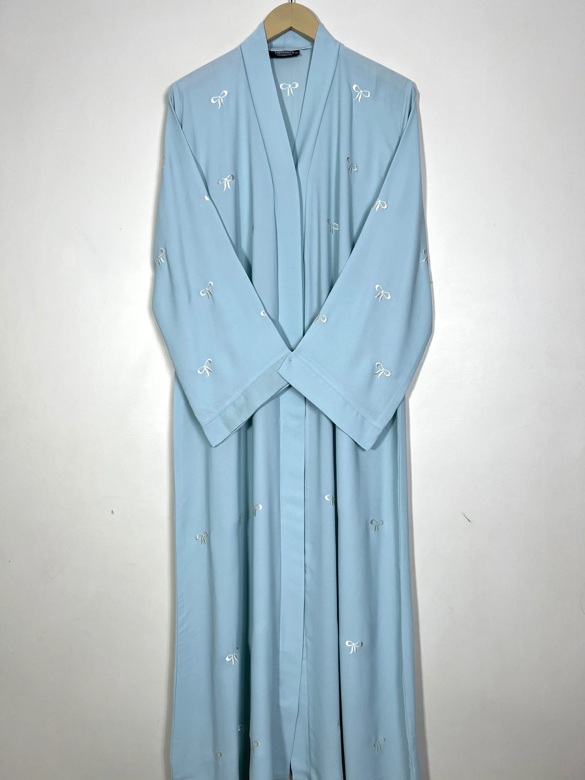 Ice Blue - Classic Bow Abaya HJ1713