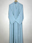 Ice Blue - Classic Bow Abaya HJ1713