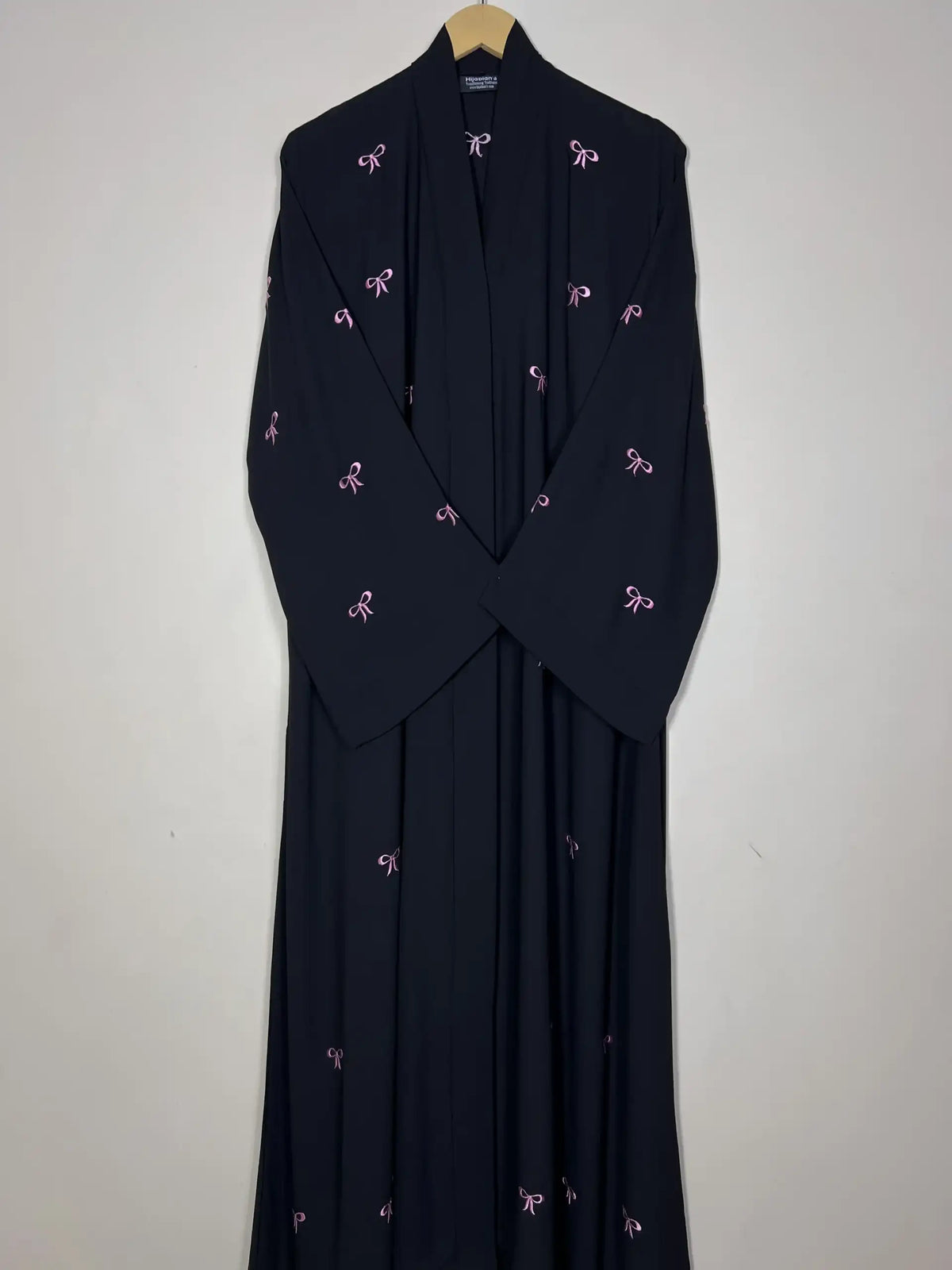 Pink - Classic Bow Abaya HJ1157 Main image