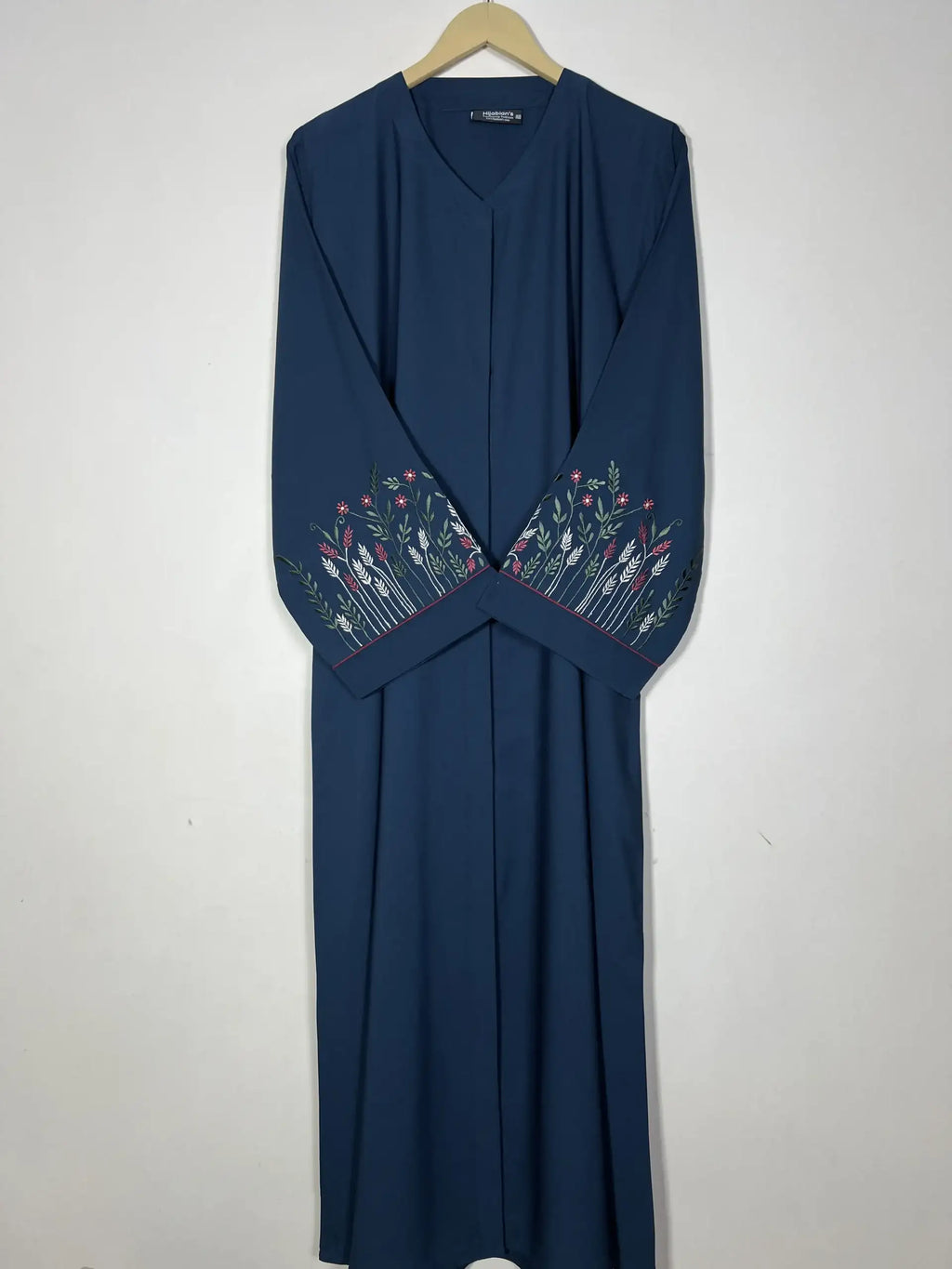 Teal - Embroidered Bloom Abaya HJ1153