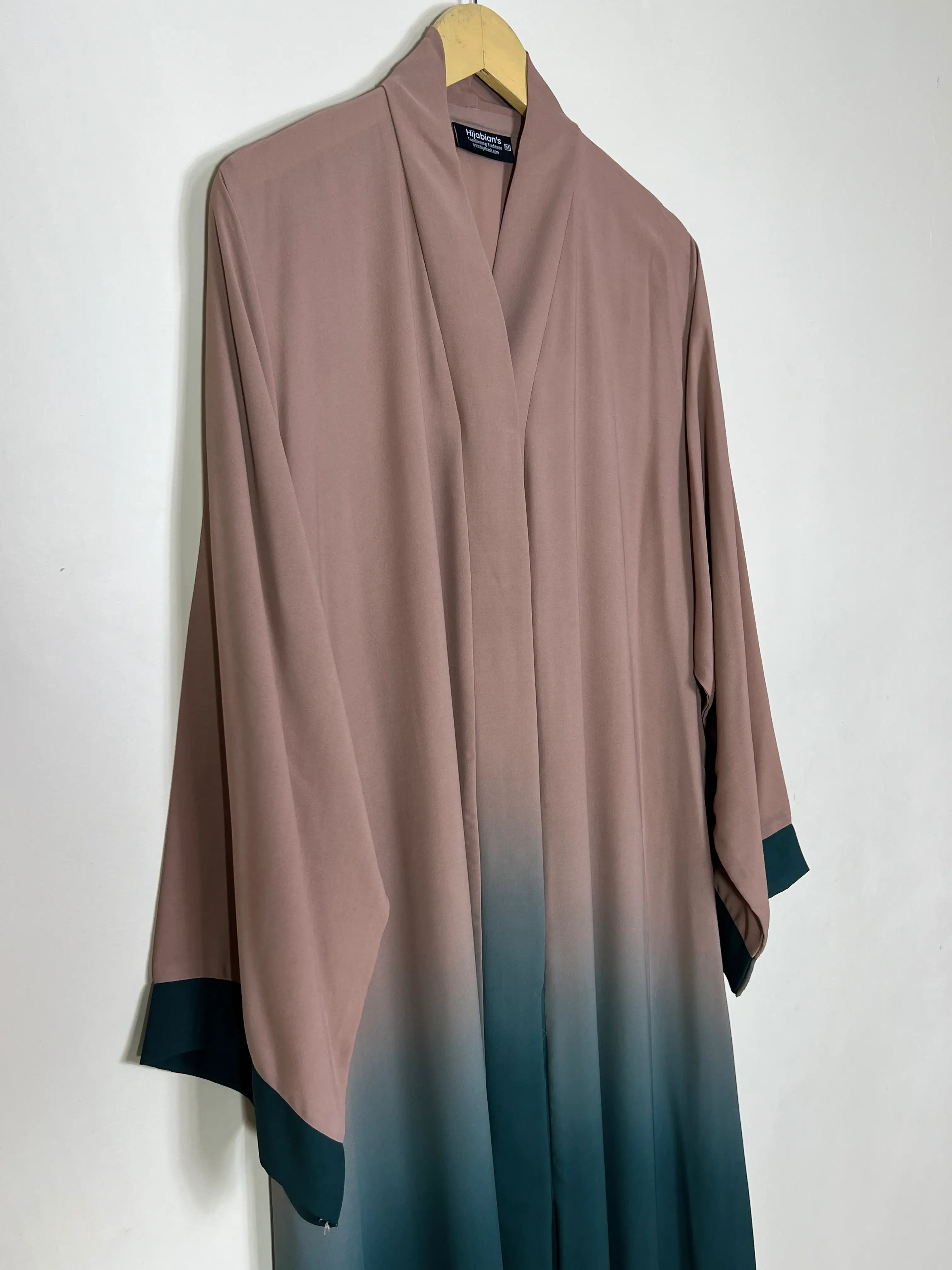Pink Emerald - Ombre Front Open Abaya HJ1558 Secondary image