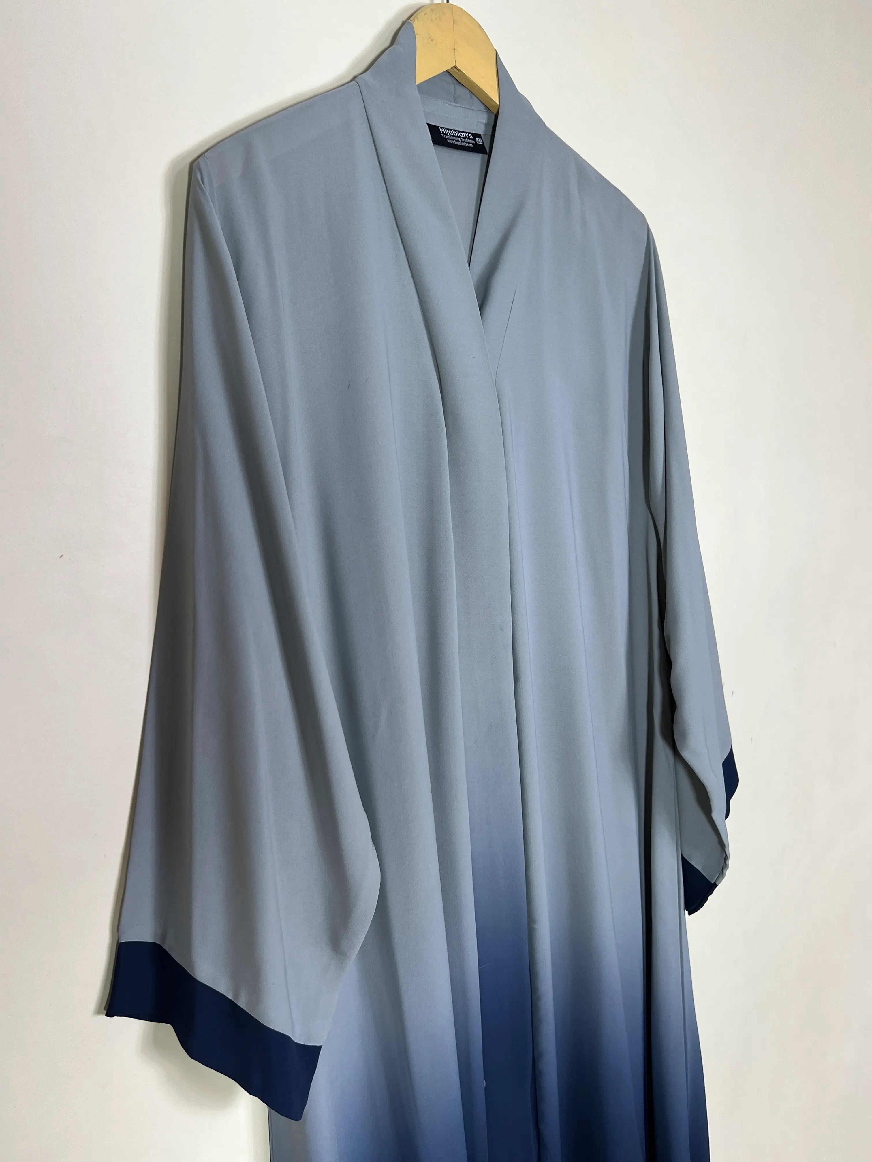 Steel Ocean - Ombre Front Open Abaya HJ1559