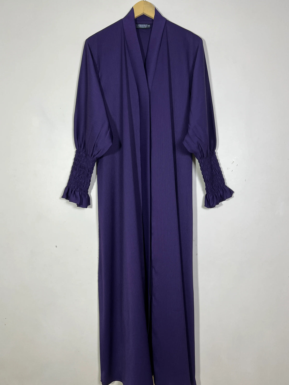 Purple - Smoked Sleeves Abaya HJ1562 Main image