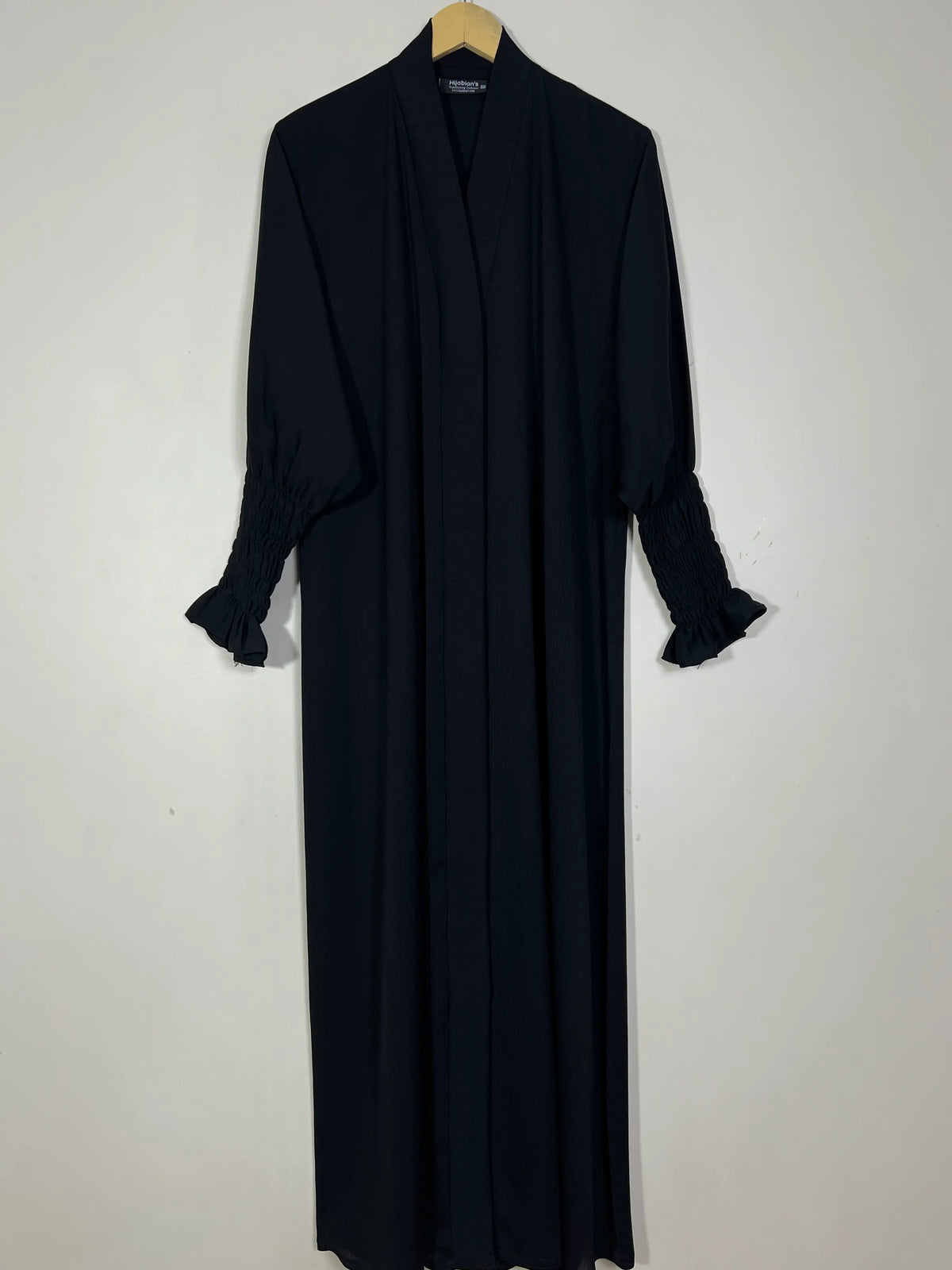 Black - Smoked Sleeves Abaya HJ1564 Main image
