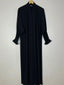 Black - Smoked Sleeves Abaya HJ1564