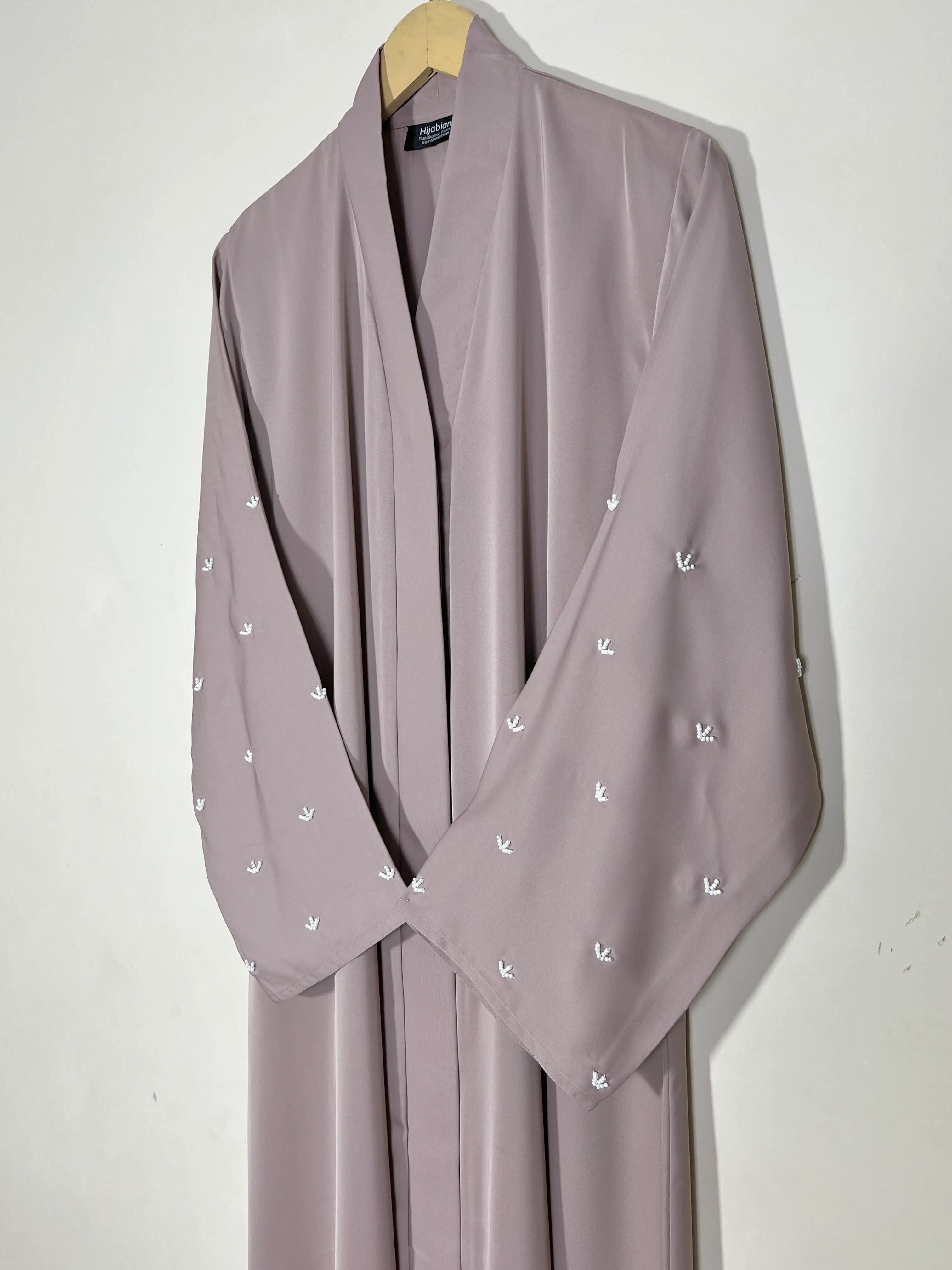Dusky Rose - Miral Beads Work Abaya HJ1566 Secondary image