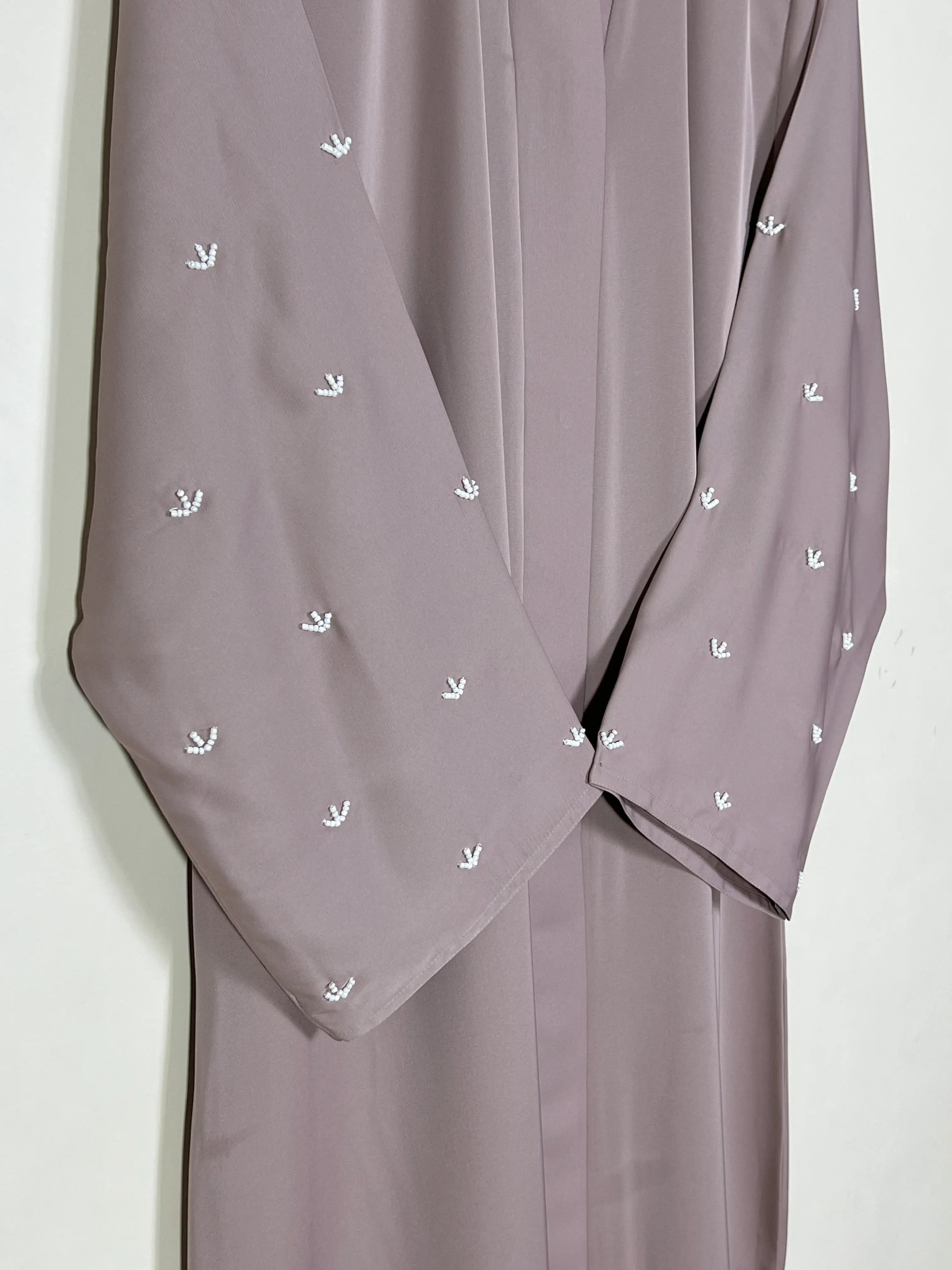 Dusky Rose - Miral Beads Work Abaya HJ1566