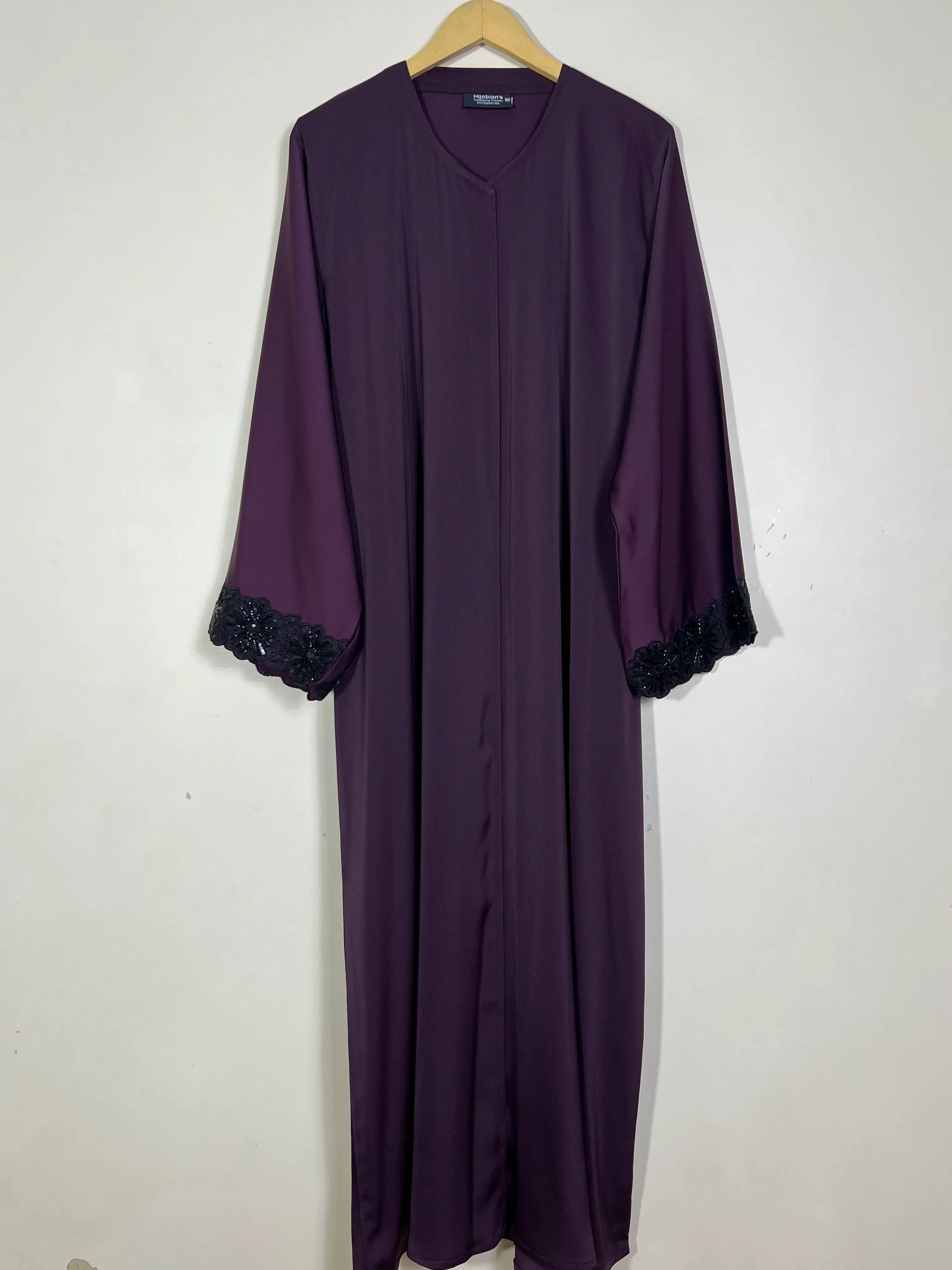 Purple - Amara Luxe Abaya HJ1572 Secondary image