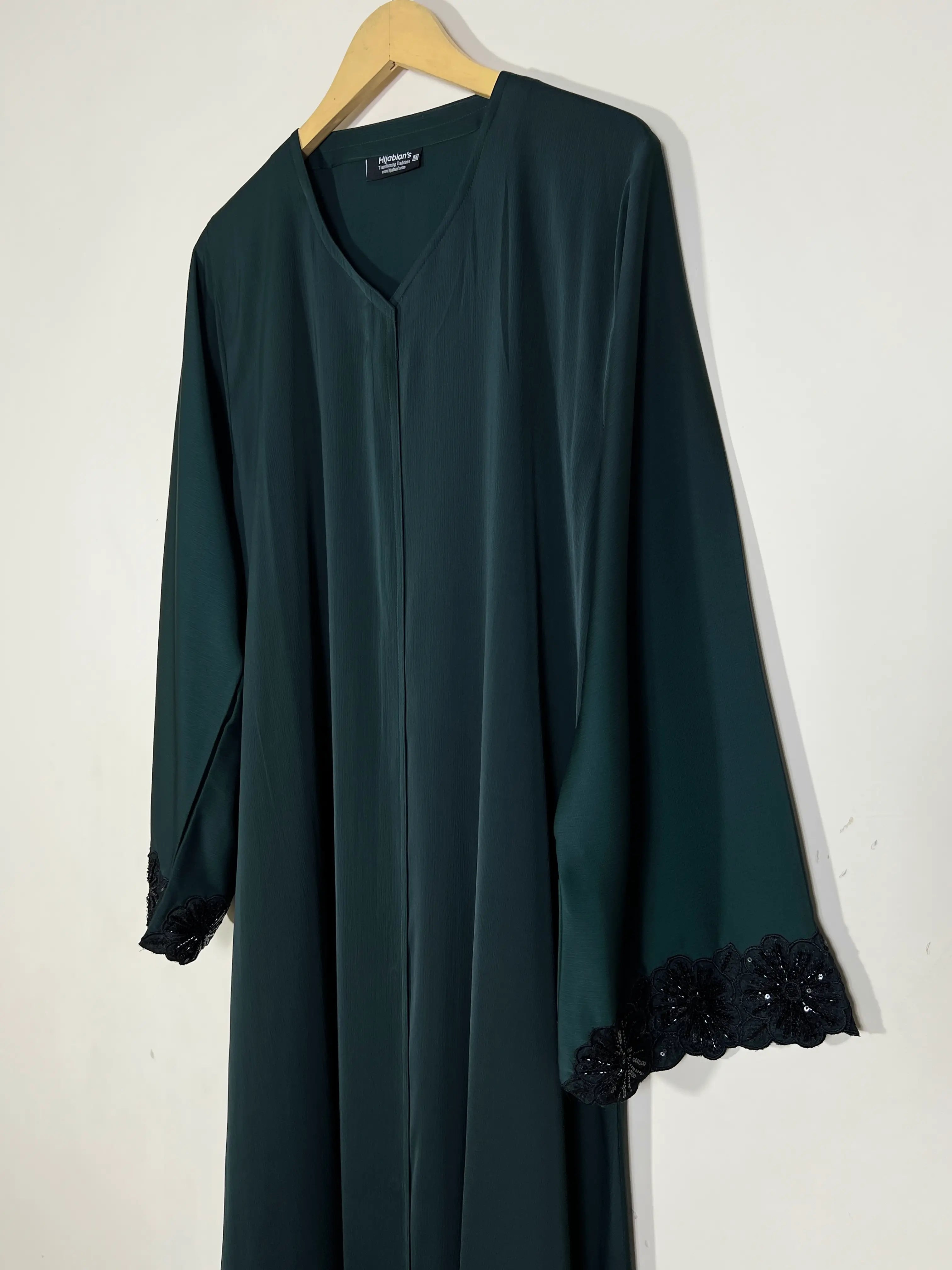 Bottle Green - Amara Luxe Abaya HJ1573