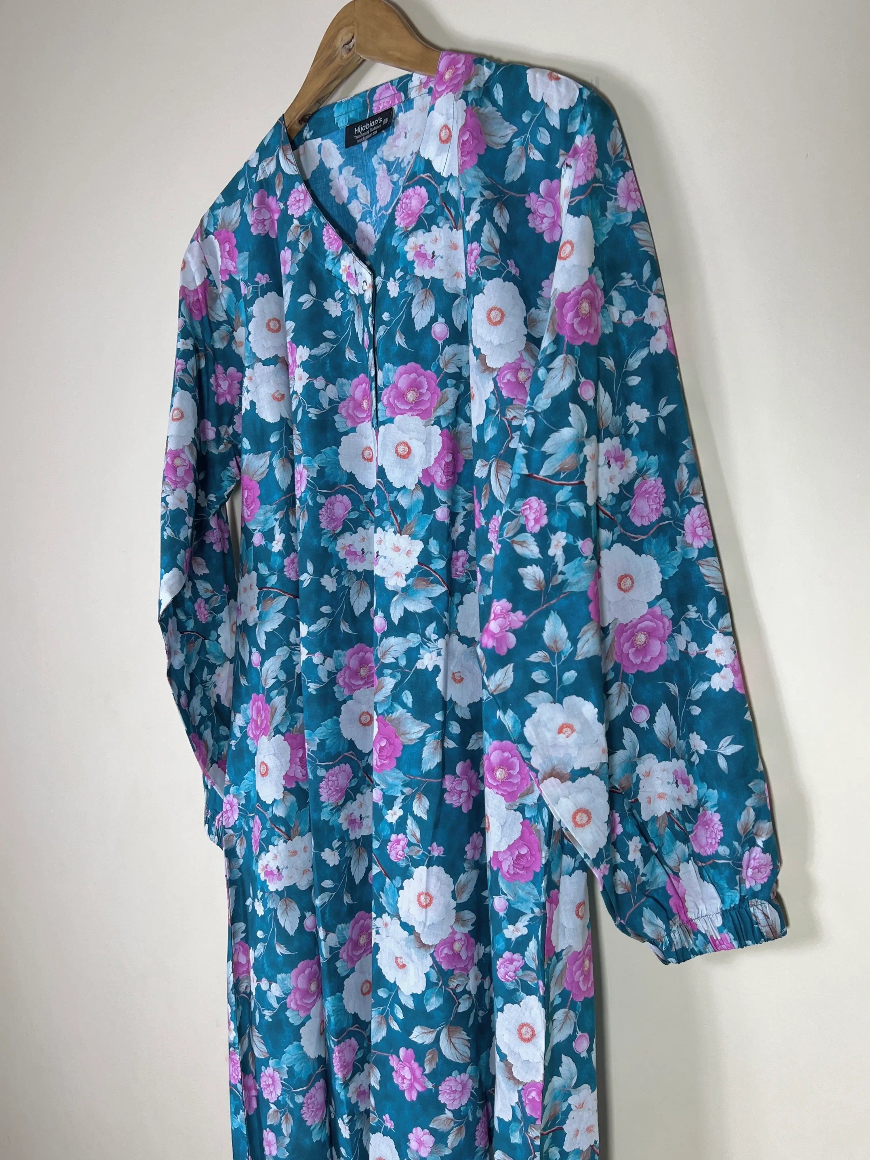 Mystic Spruce - Arabic Lawn Abaya HJ1586