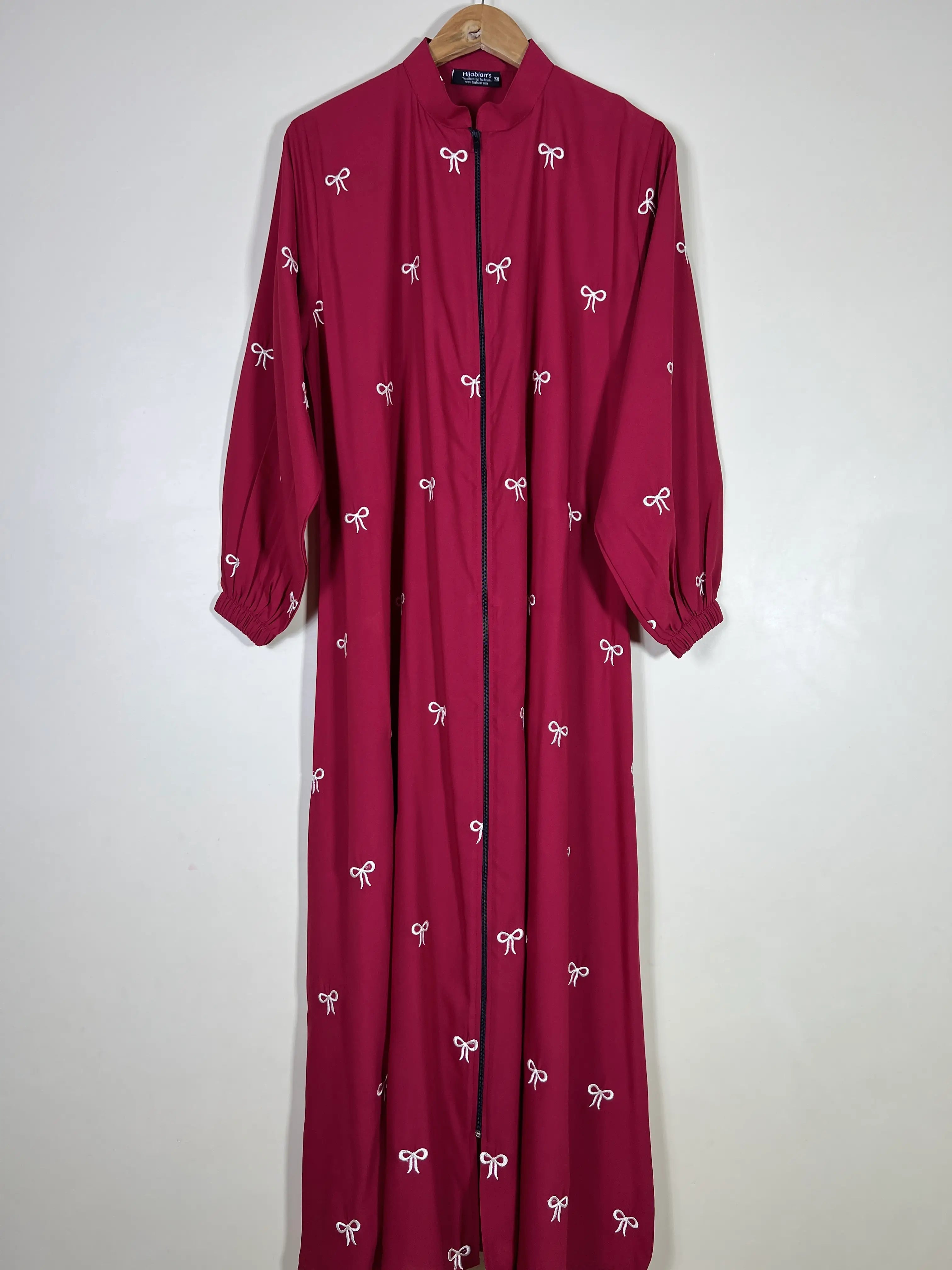 Ruby Red - Signature Bowline Abaya HJ1588 Secondary image