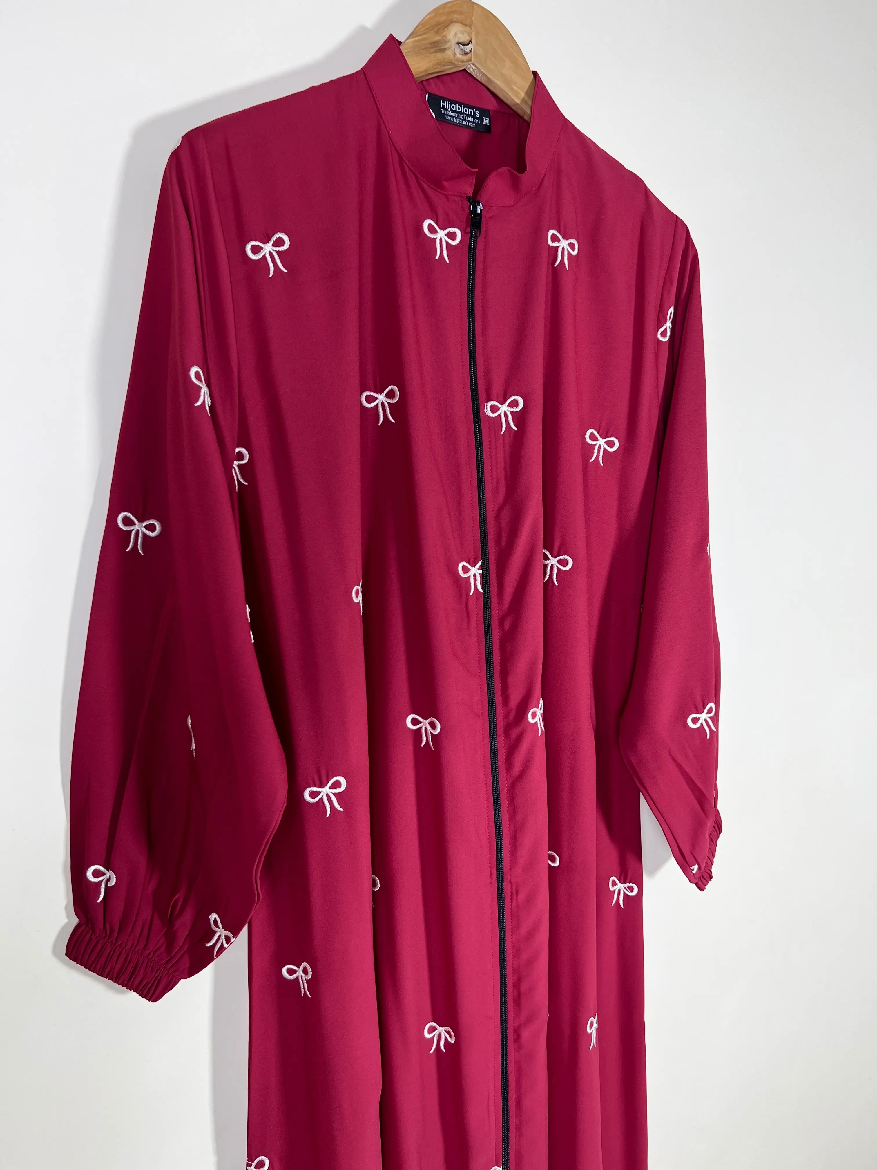 Ruby Red - Signature Bowline Abaya HJ1588