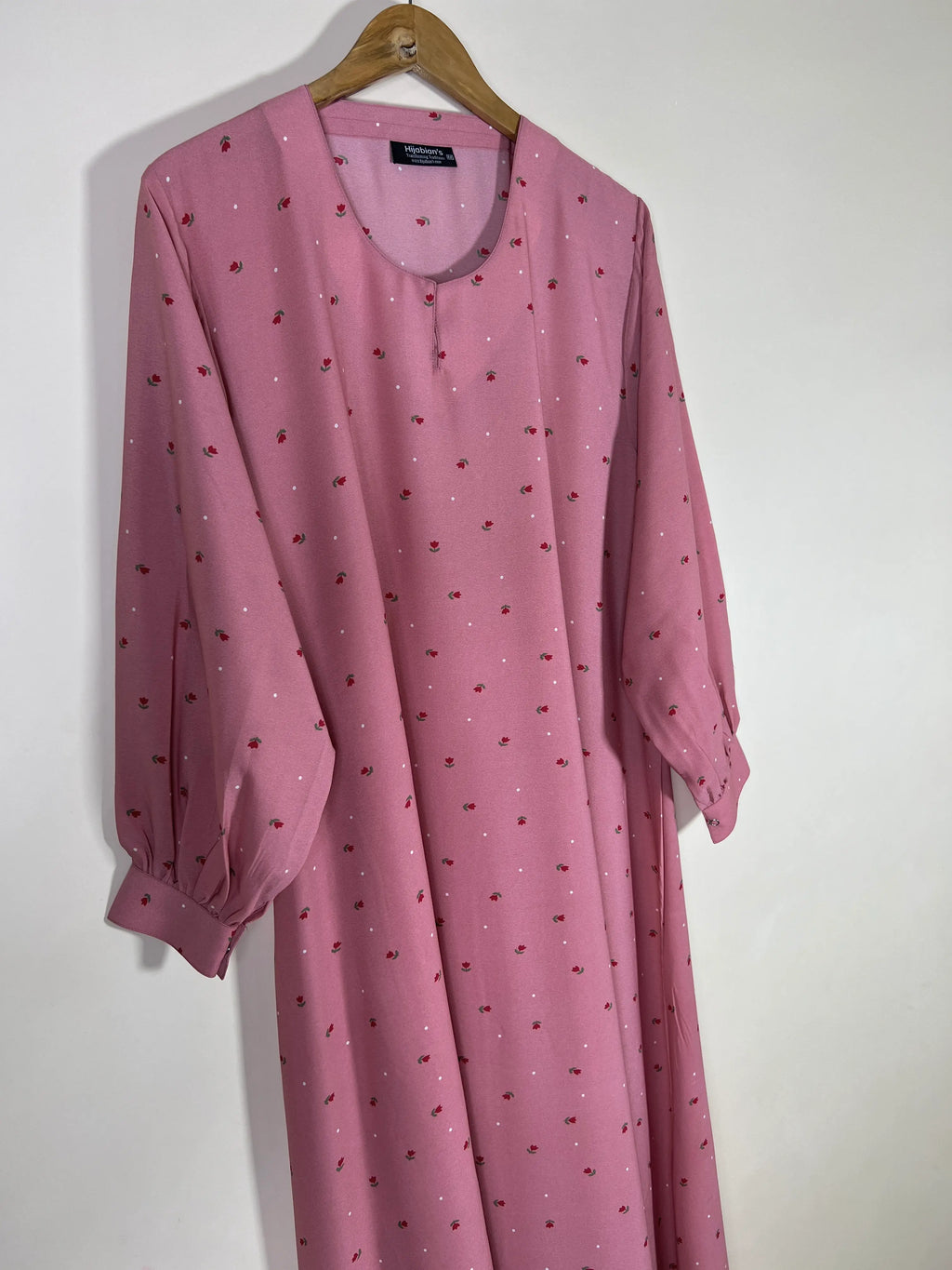 Rose Pink - Floral Maxi Abaya HJ1597