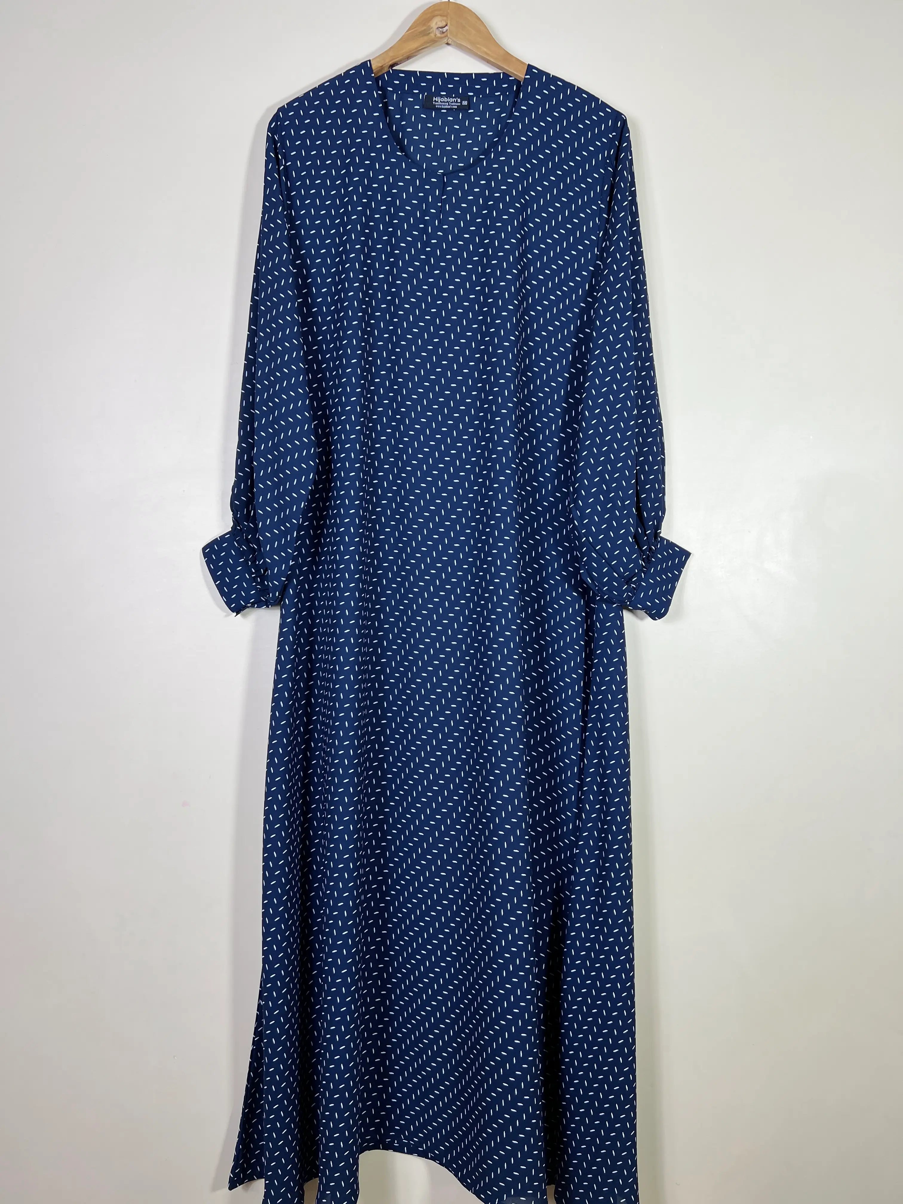 Blue - Printed Maxi Abaya HJ1596