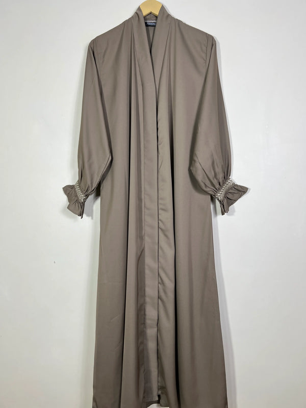 Peanut Brown - Frill & Flourish Abaya HJ1391