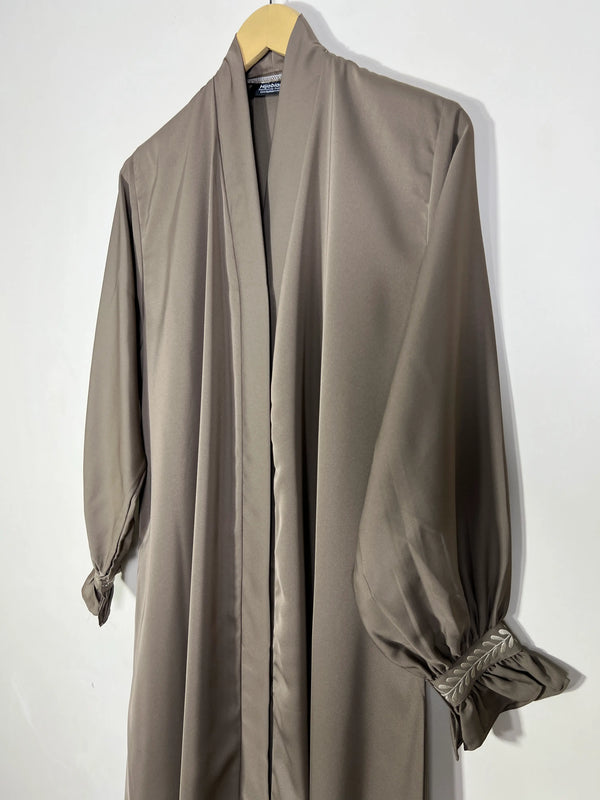 Peanut Brown - Frill & Flourish Abaya HJ1391