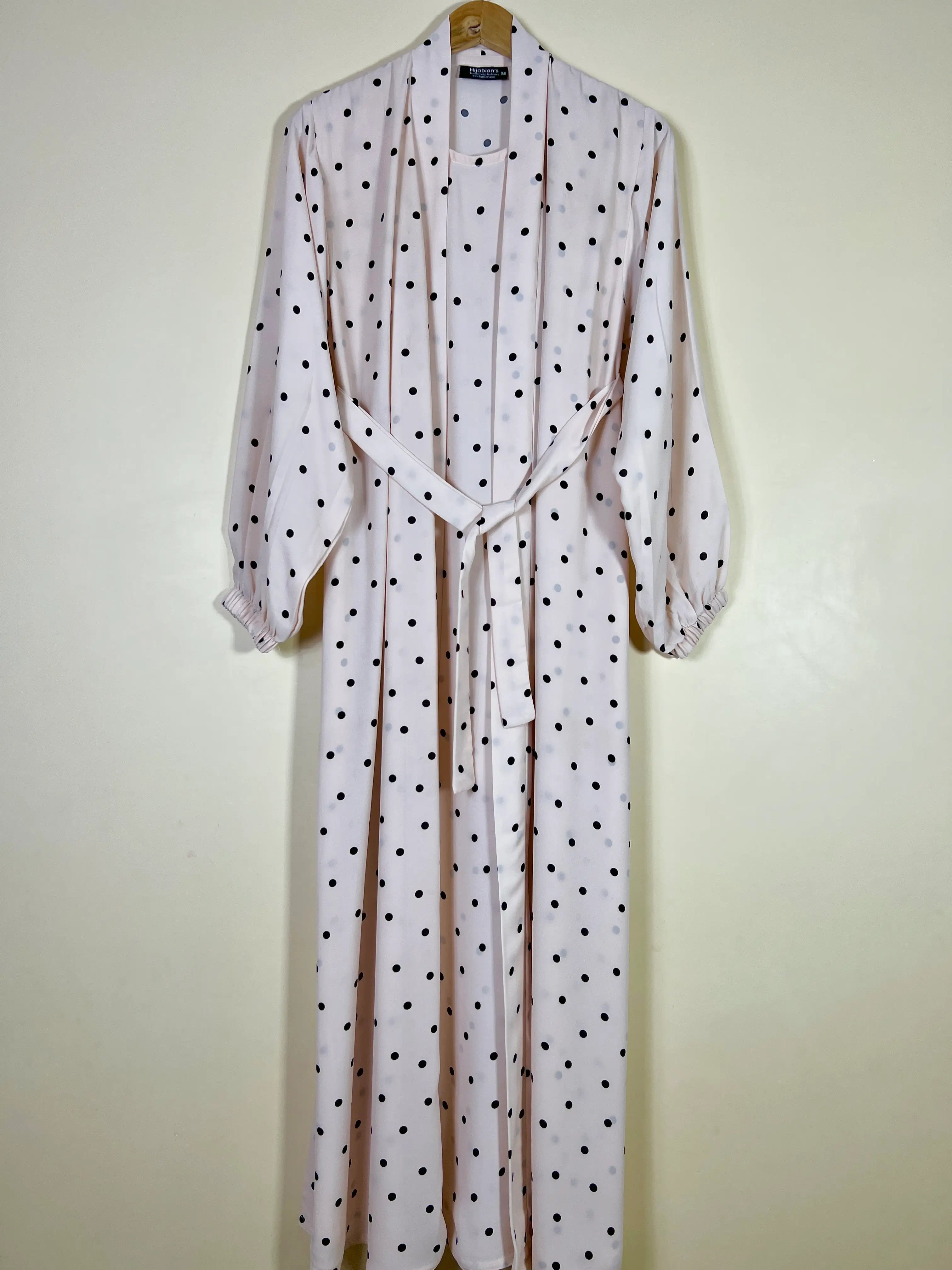 Velour Pink - Attached Inner Chic Abaya HJ1600