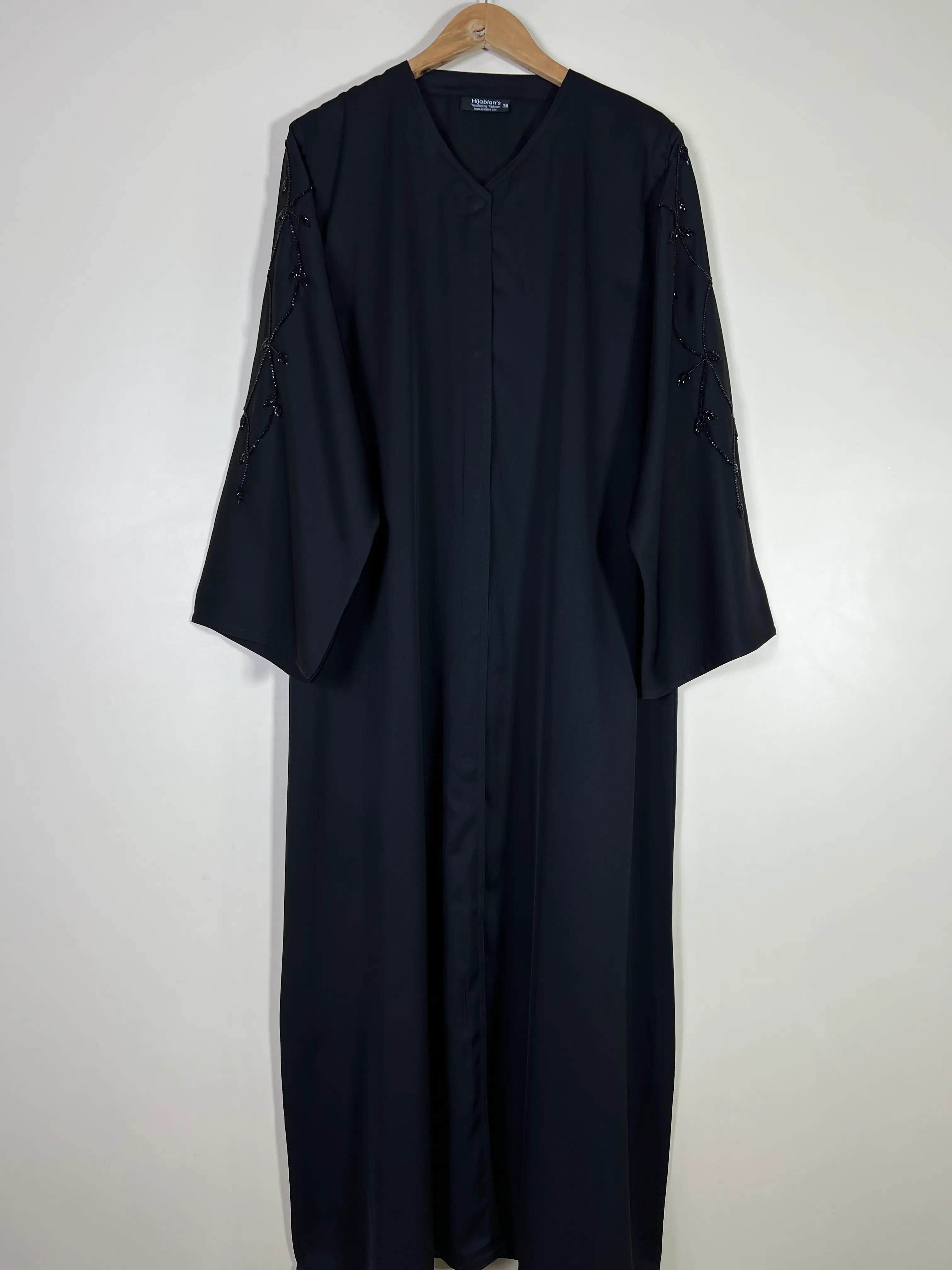 Black - Rania Luxe Abaya HJ1681 Secondary image