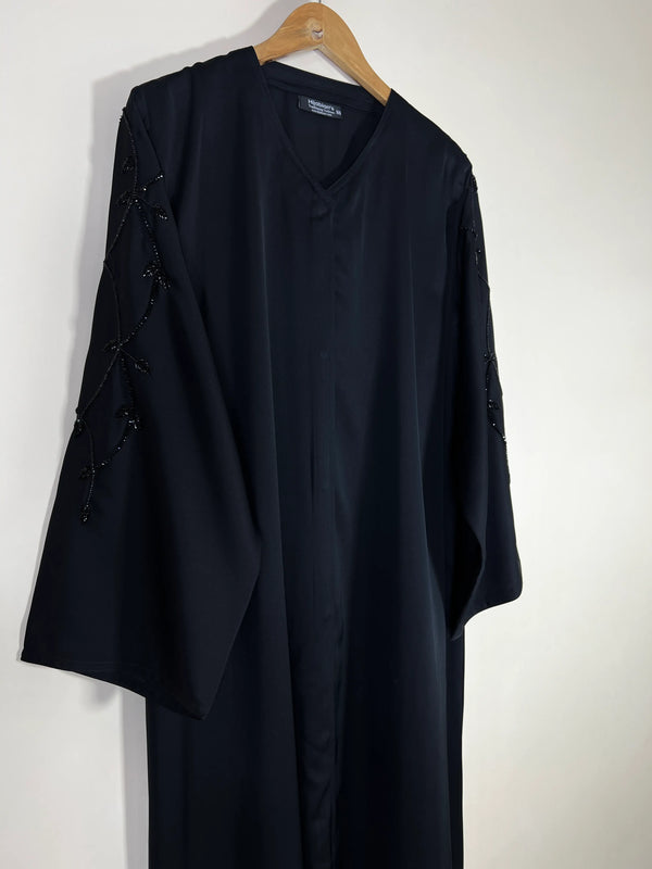 Black - Rania Luxe Abaya HJ1681
