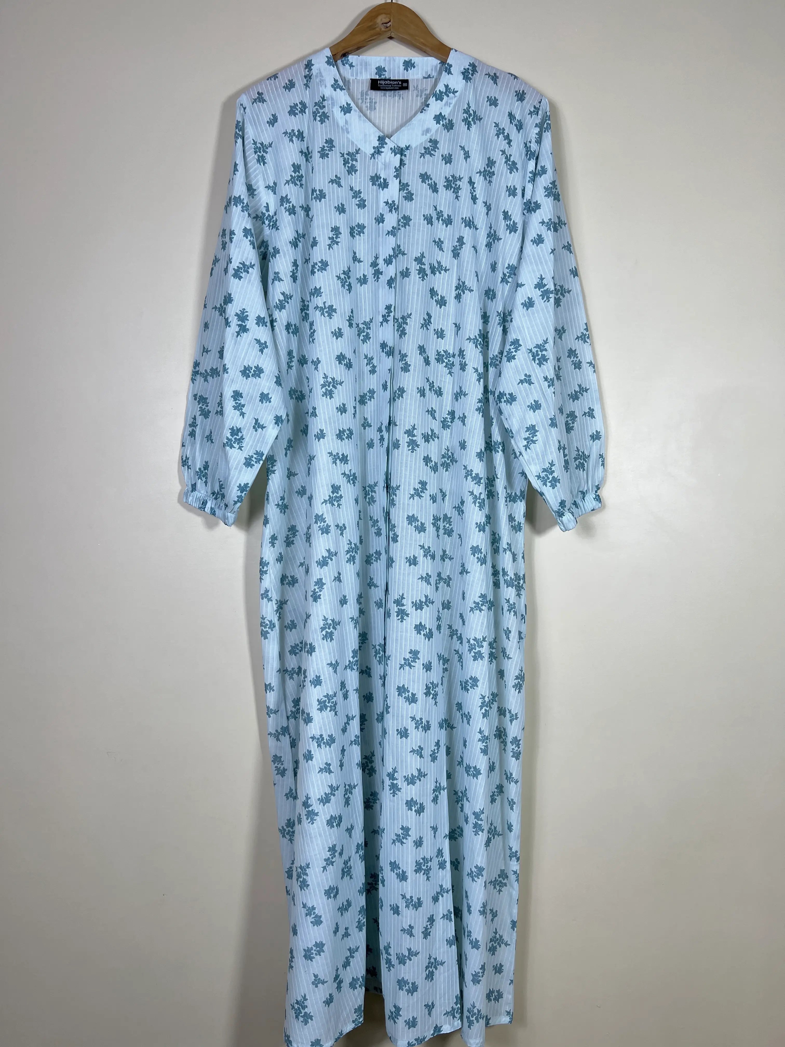 Sky Blue - Arabic Lawn Abaya HJ1618 Secondary image