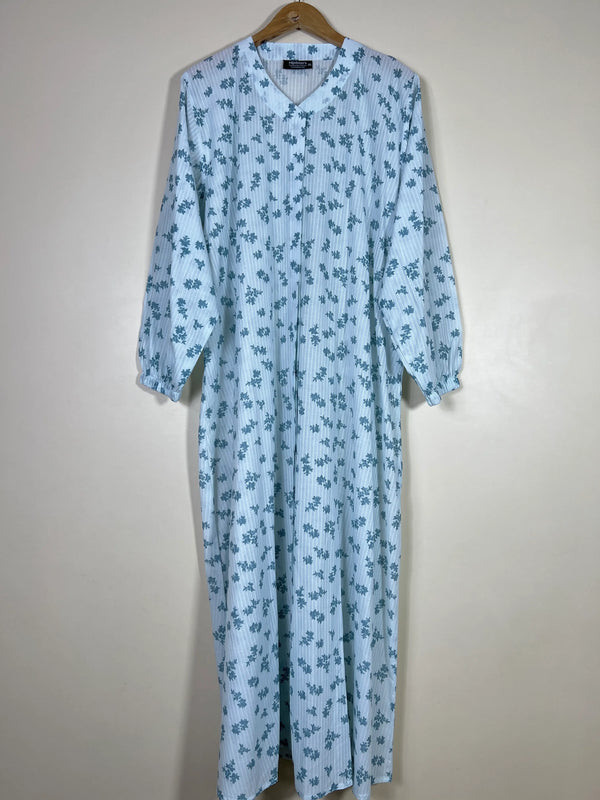 Sky Blue - Arabic Lawn Abaya HJ1618