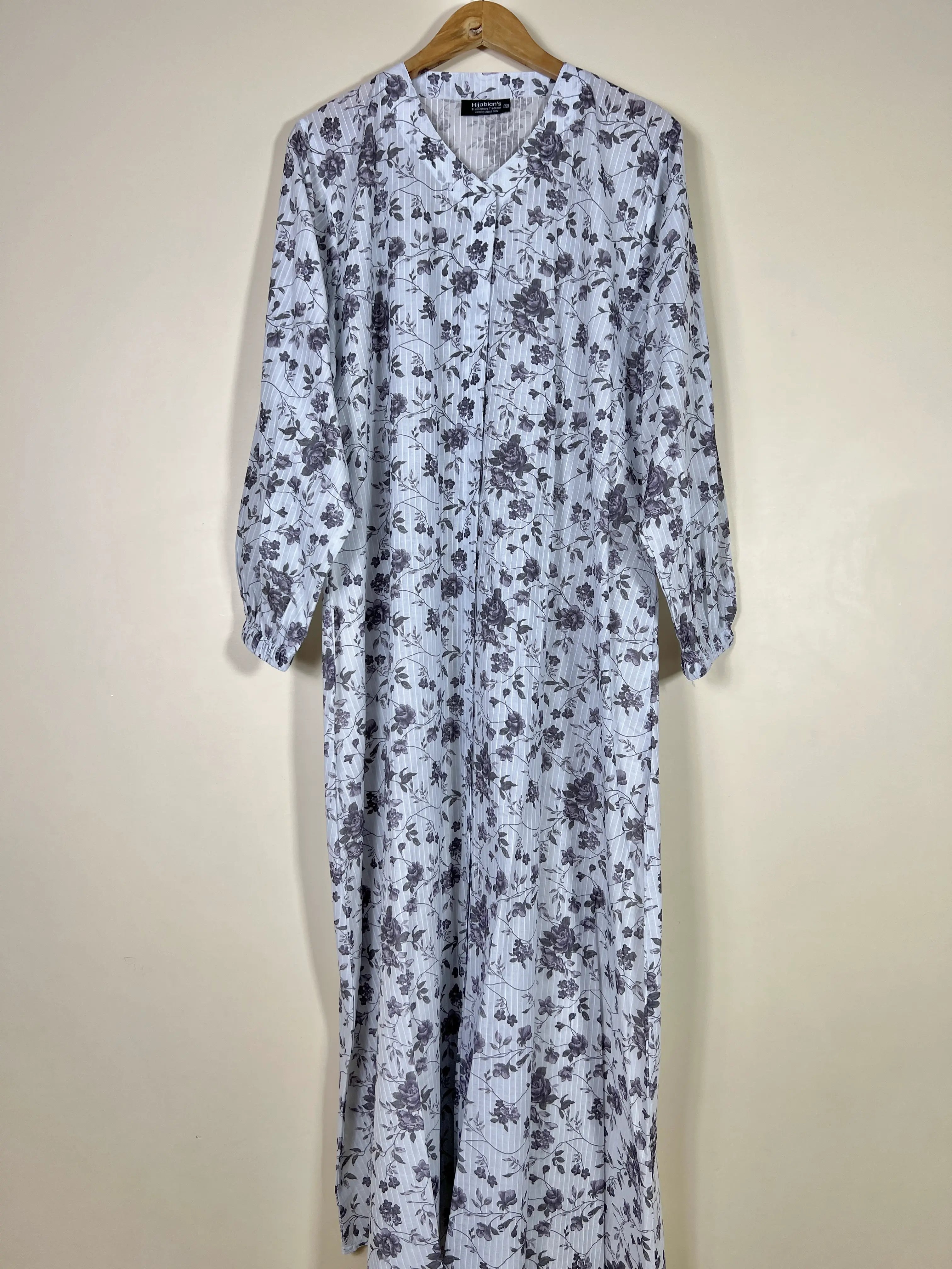Frost White - Arabic Lawn Abaya HJ1620 Secondary image