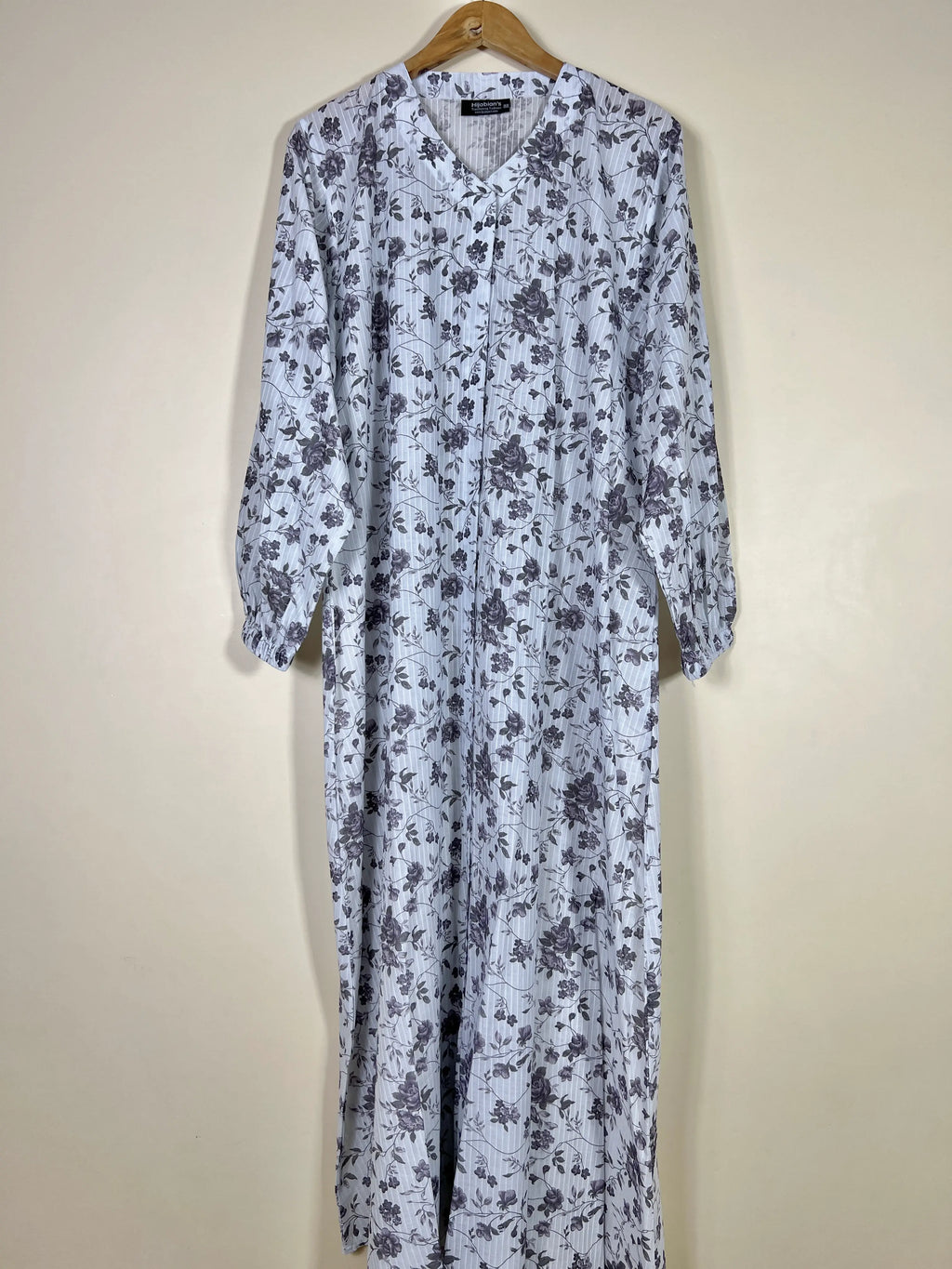 Frost White - Arabic Lawn Abaya HJ1620
