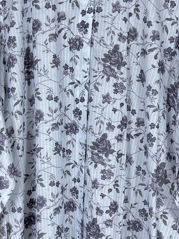 Frost White - Arabic Lawn Abaya HJ1620