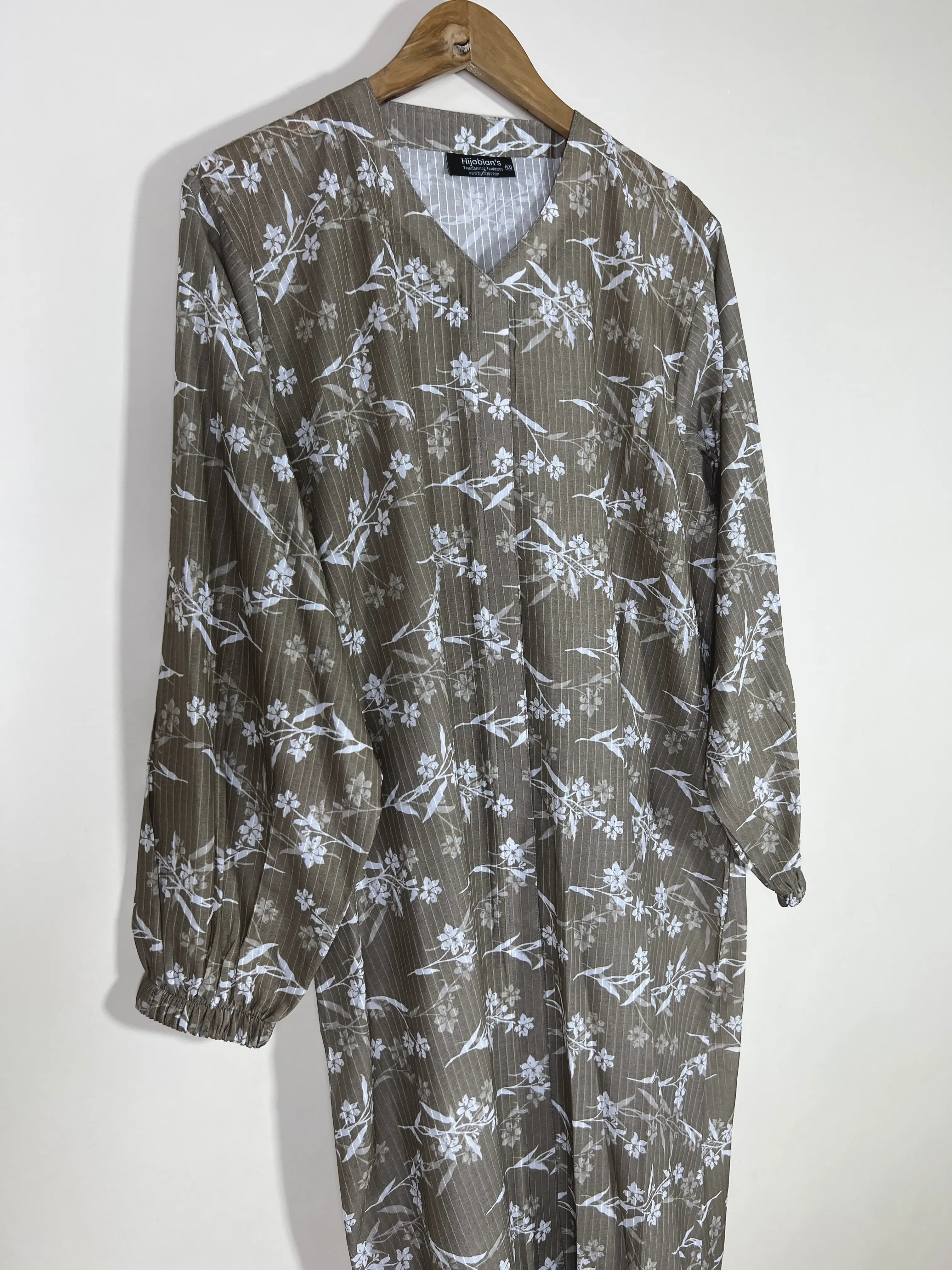 Taupe Brown - Arabic Lawn Abaya HJ1622