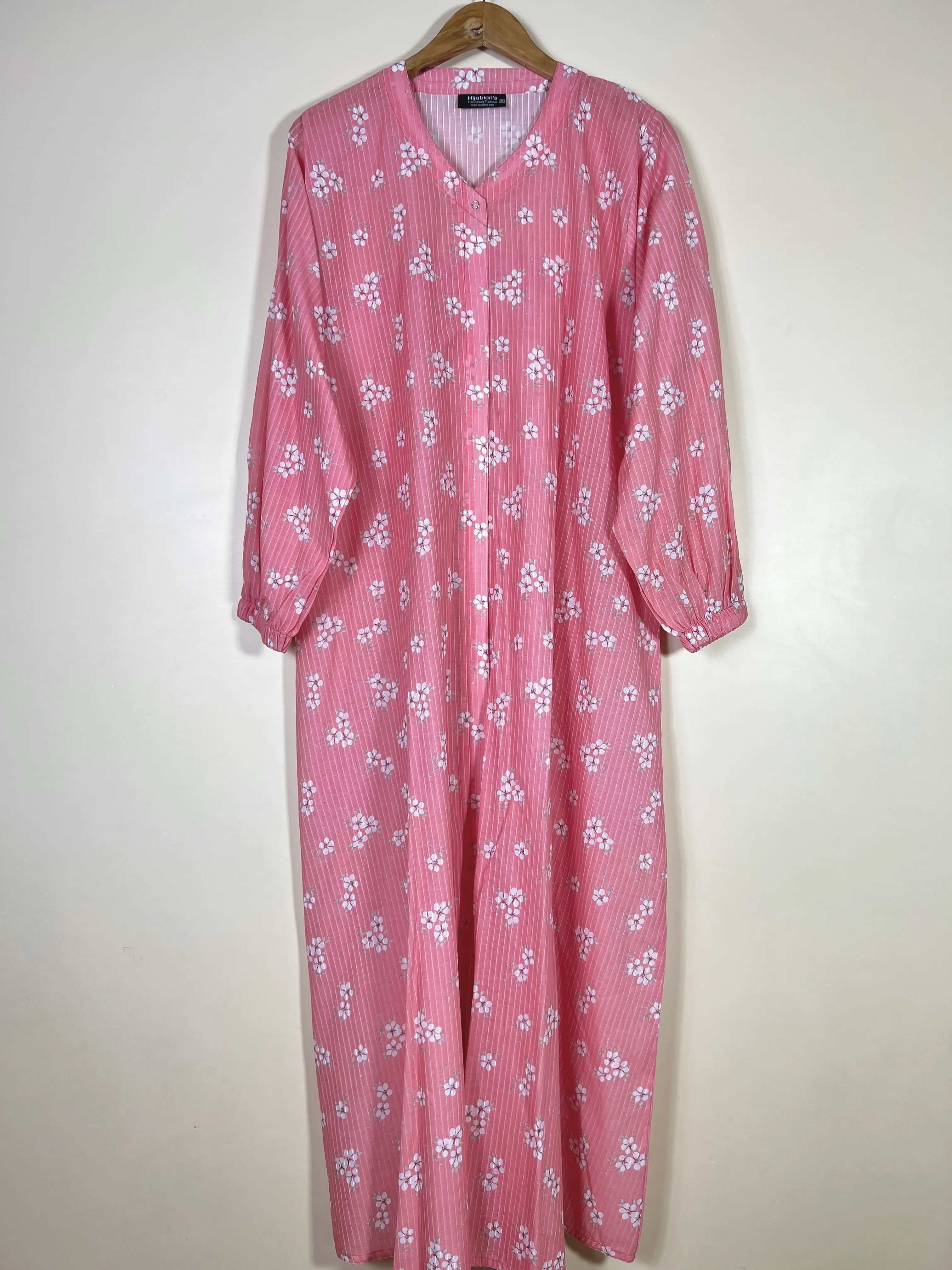 Rose Pink - Arabic Lawn Abaya HJ1623 Secondary image
