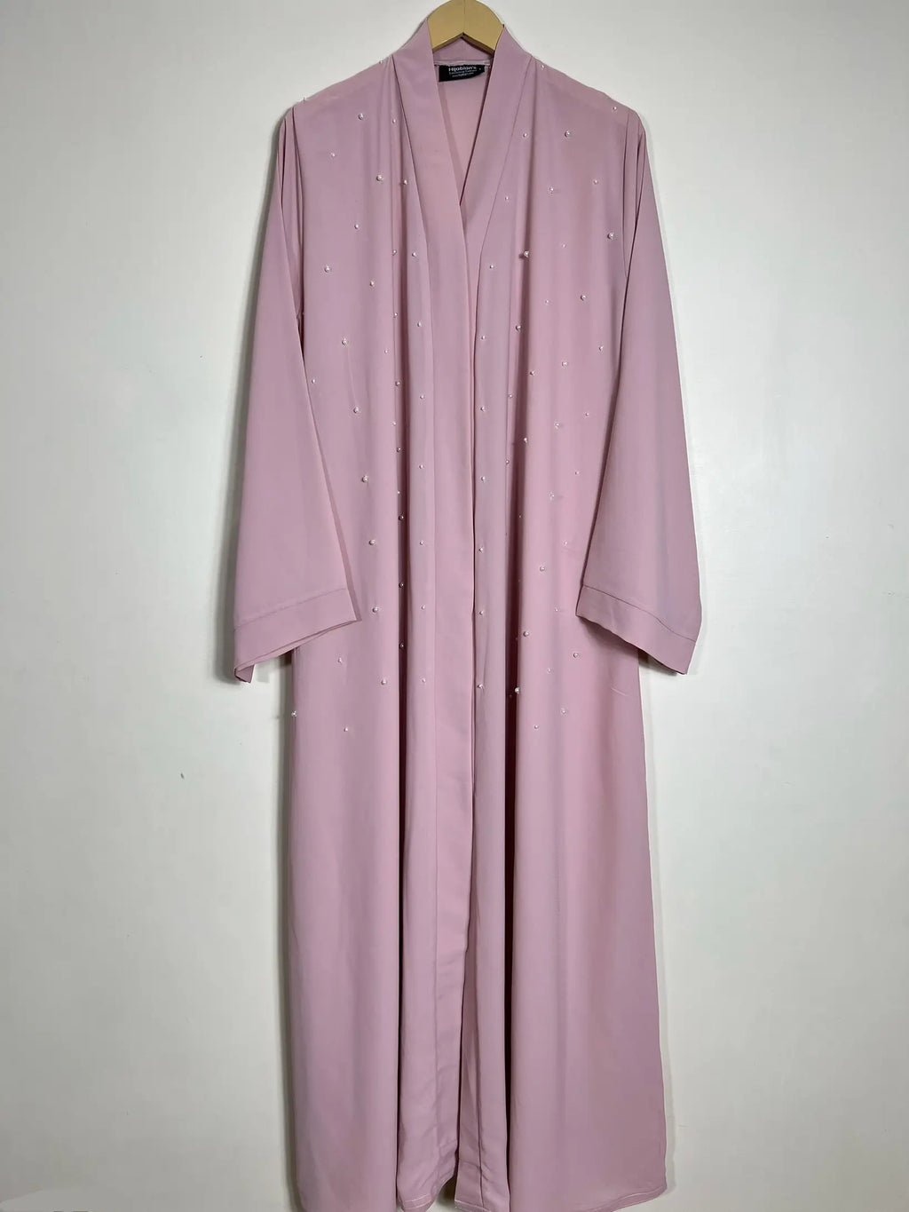 Blush Pink - Pearls Adorned Classic Abaya HJ1474