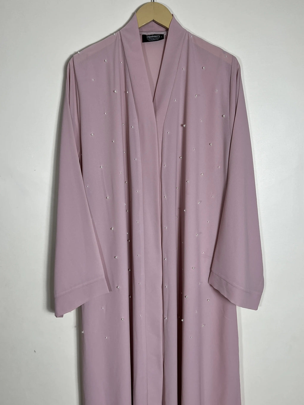 Blush Pink - Pearls Adorned Classic Abaya HJ1474