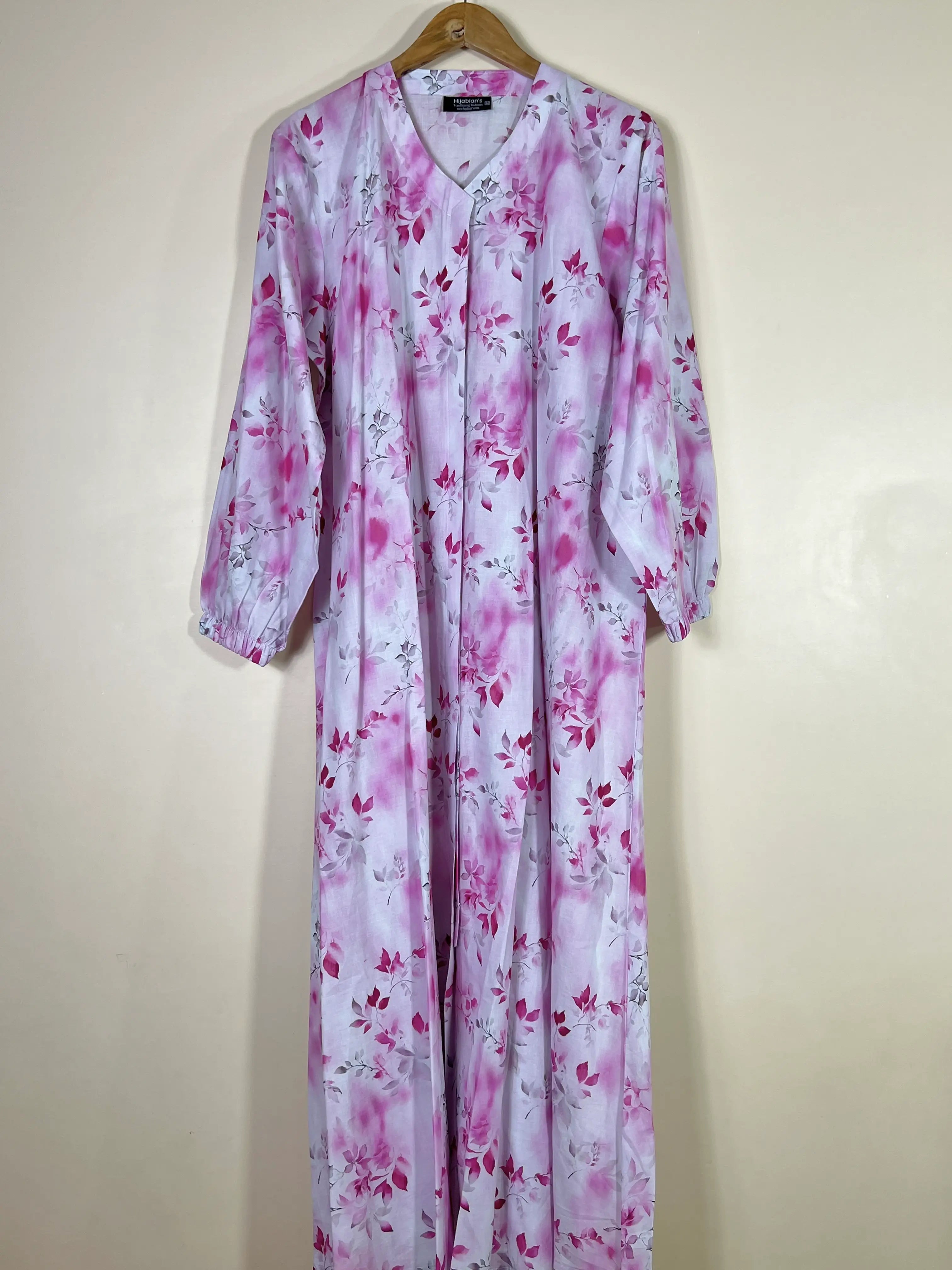 Lilac White - Arabic Lawn Abaya HJ1626 Secondary image