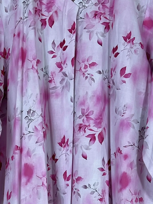 Lilac White - Arabic Lawn Abaya HJ1626