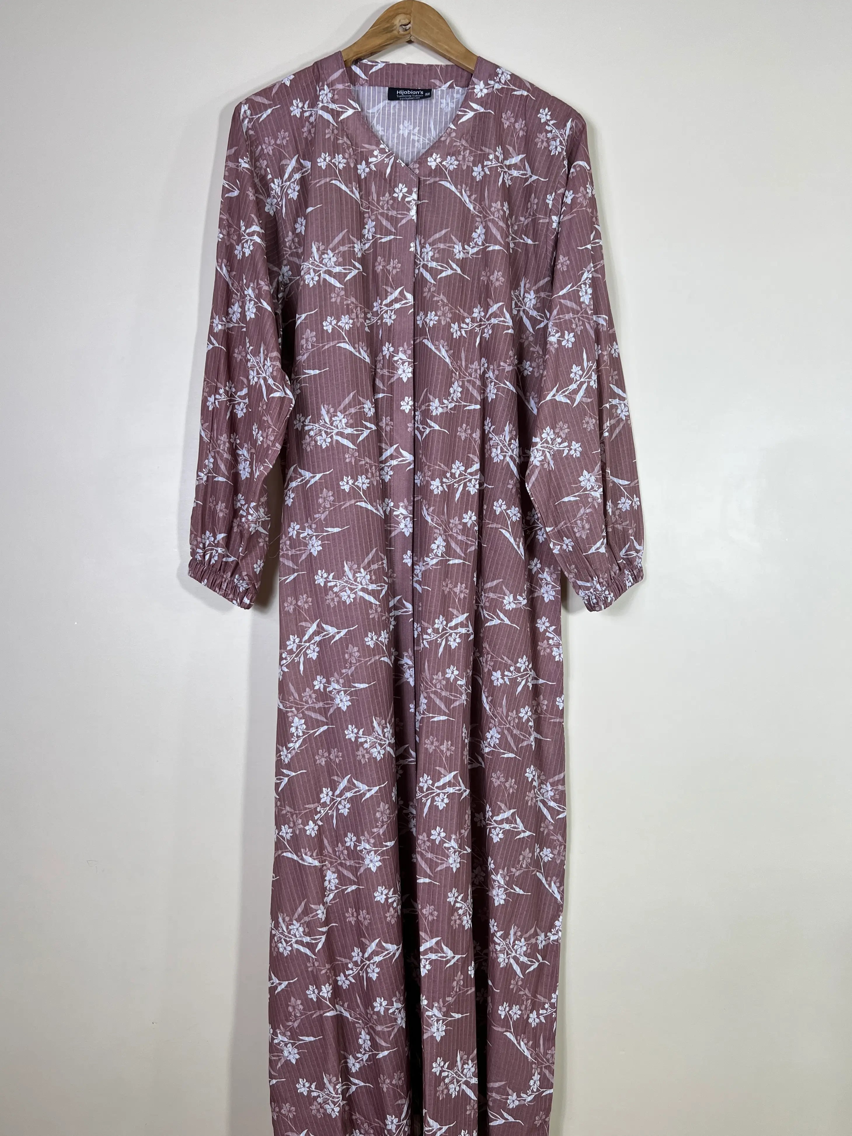 Dusty Mauve - Arabic Lawn Abaya HJ1627 Secondary image