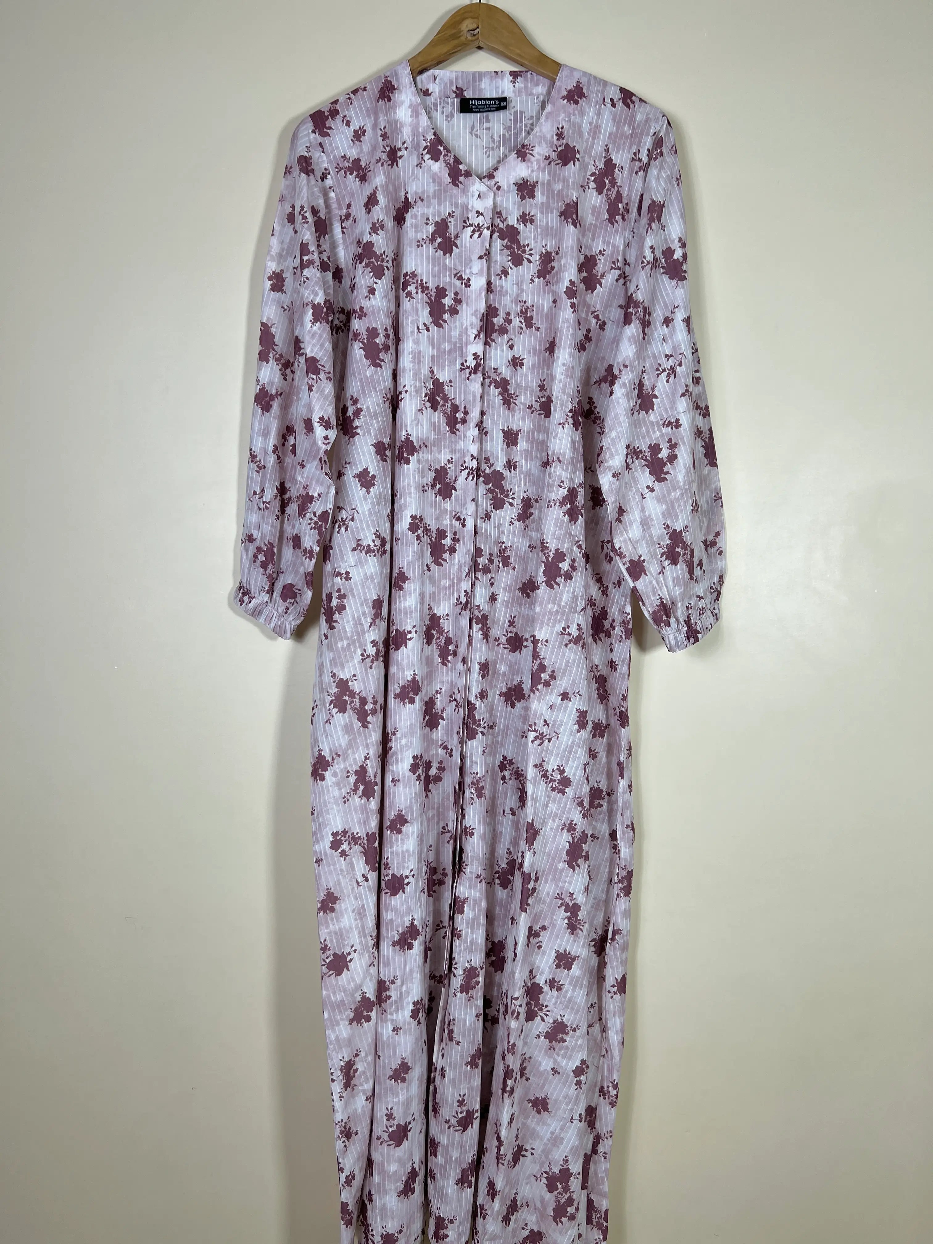Pearl White - Arabic Lawn Abaya HJ1628 Secondary image