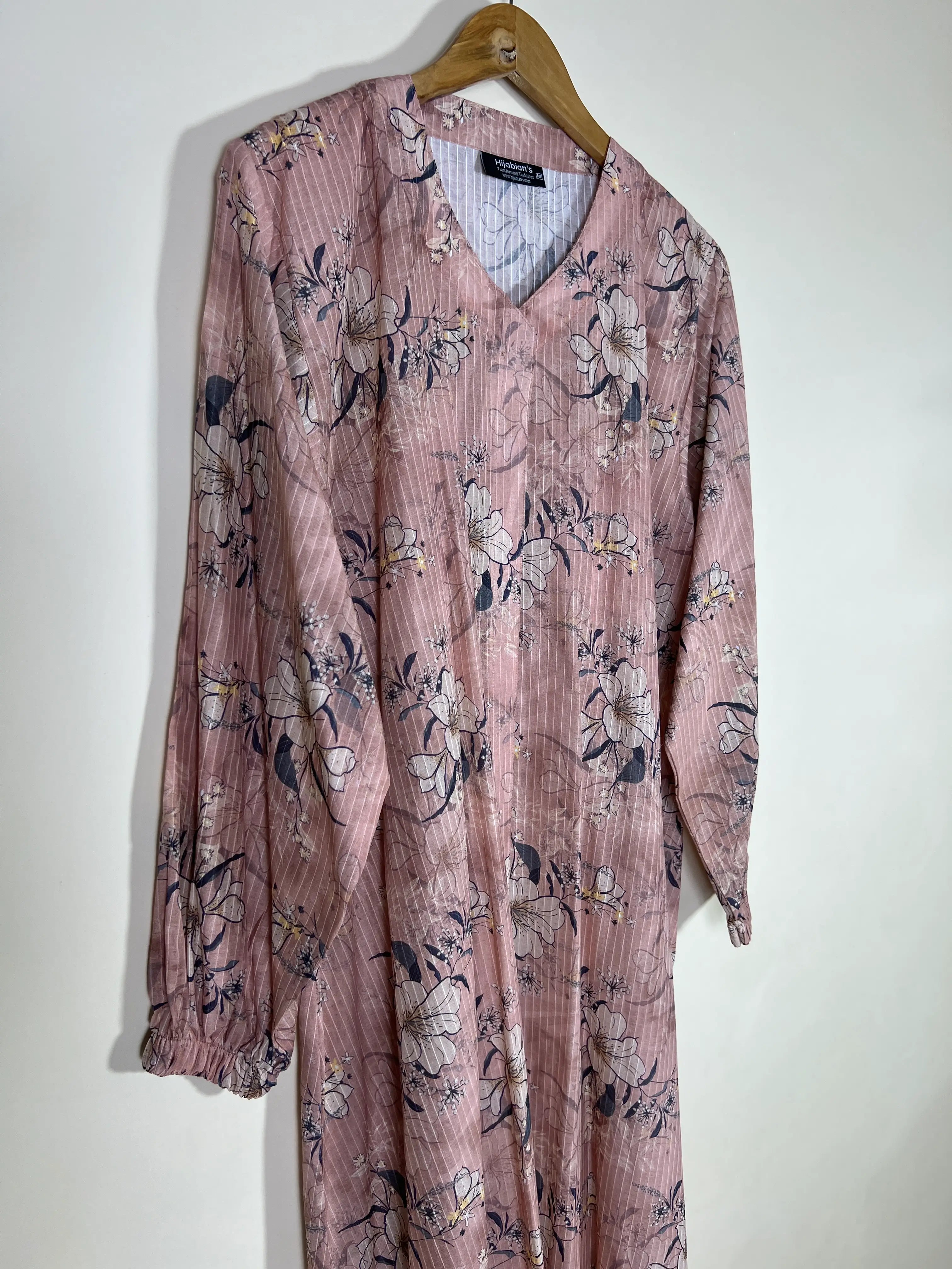 Dusty Rose - Arabic Lawn Abaya HJ1629