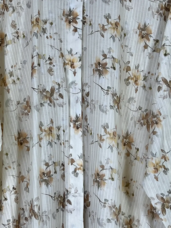 Vanilla Bloom - Arabic Lawn Abaya HJ1630