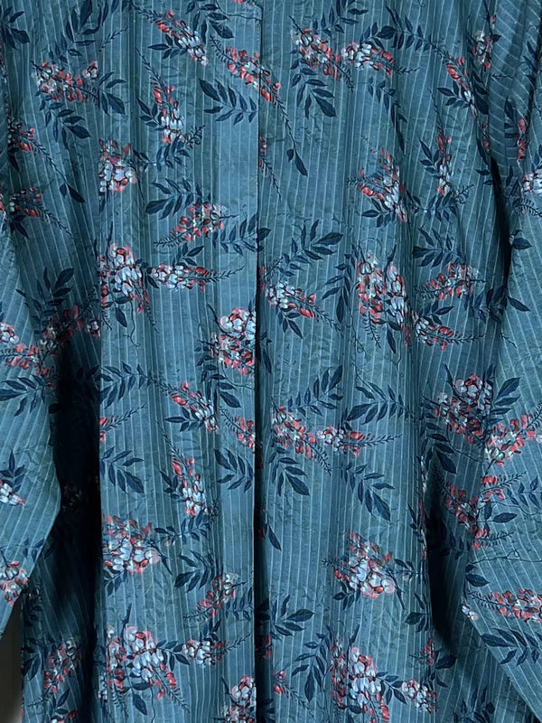 Teal Blue - Arabic Lawn Abaya HJ1632